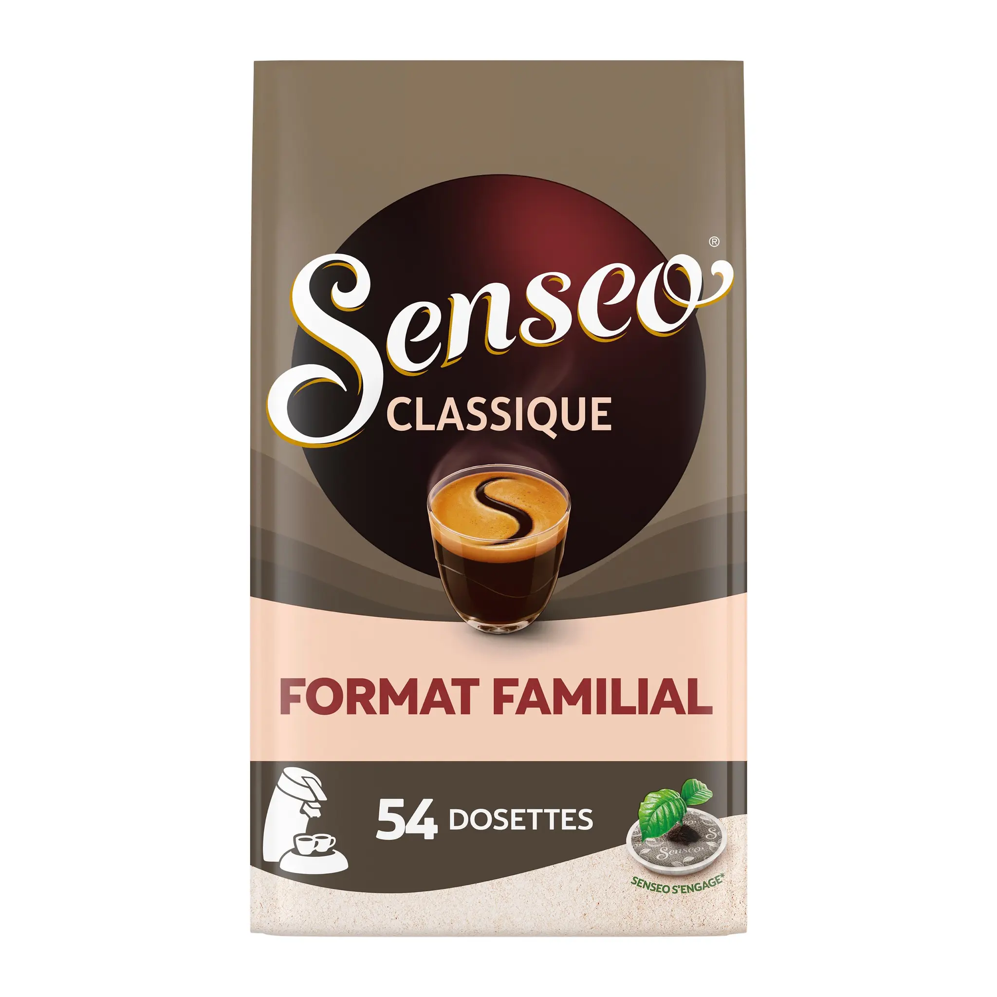 SENSEO Dosettes de café classique format familial compatibles Senseo