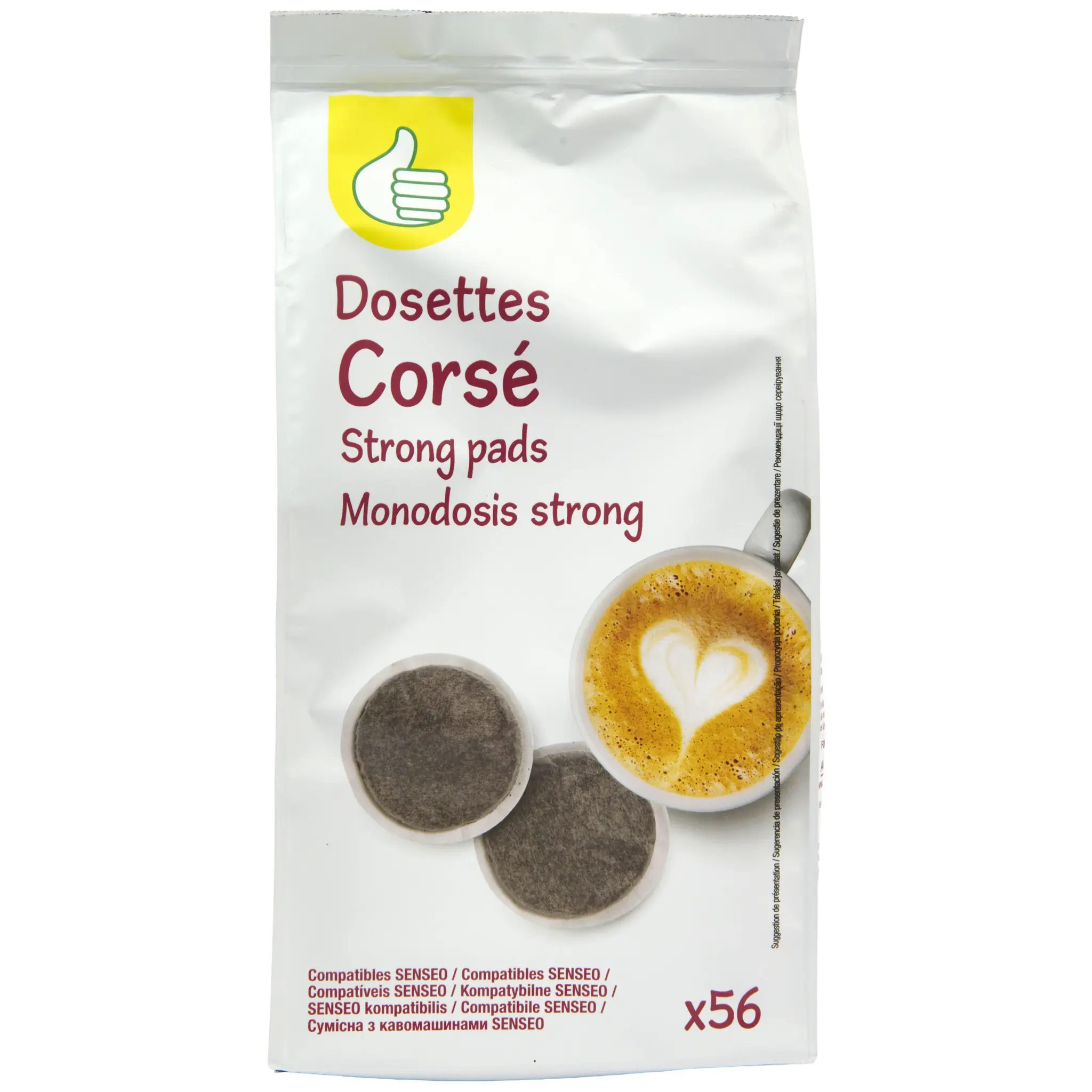 POUCE Café corsé en dosettes compatibles Senseo
