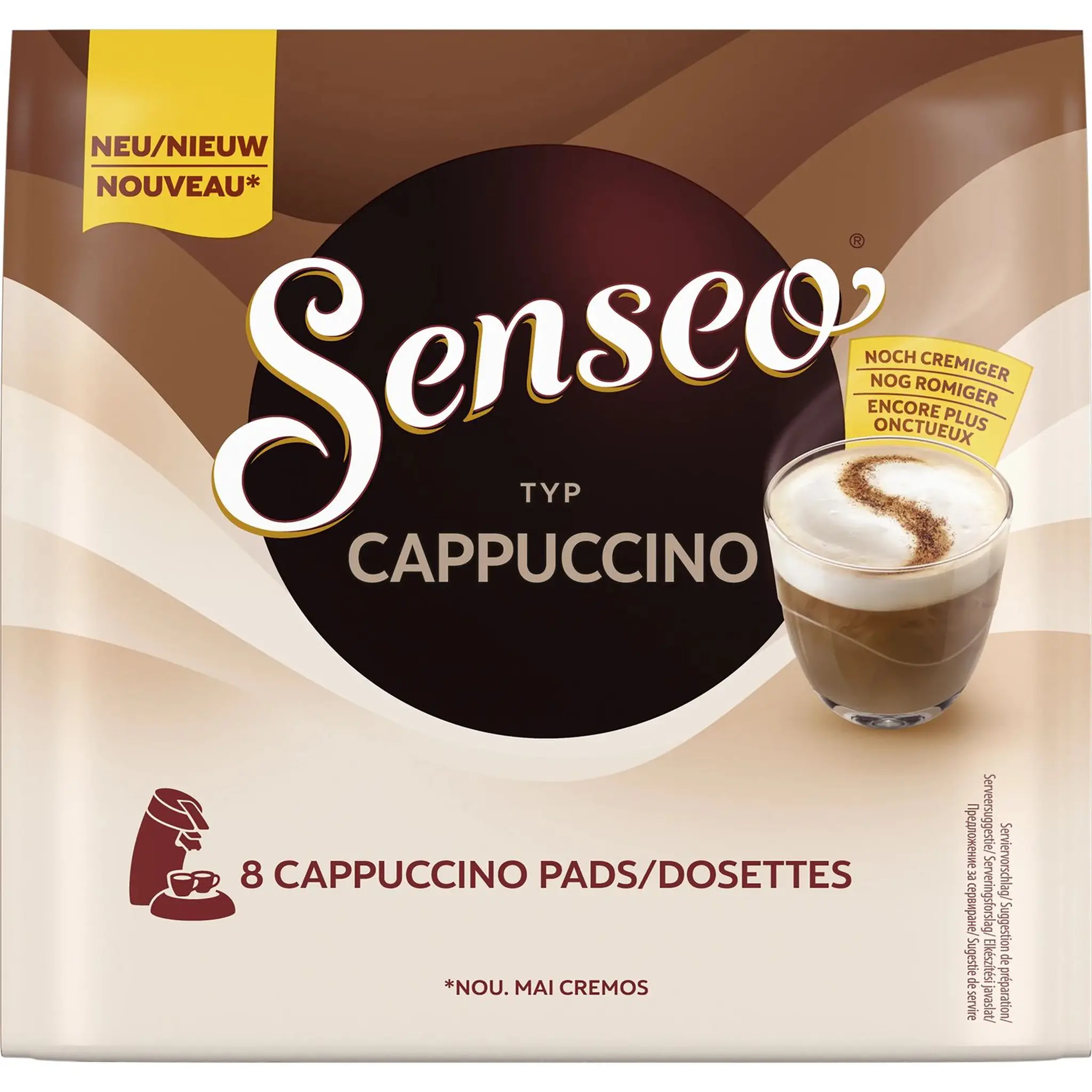 SENSEO Dosettes de café Cappuccino onctueux compatibles Senseo