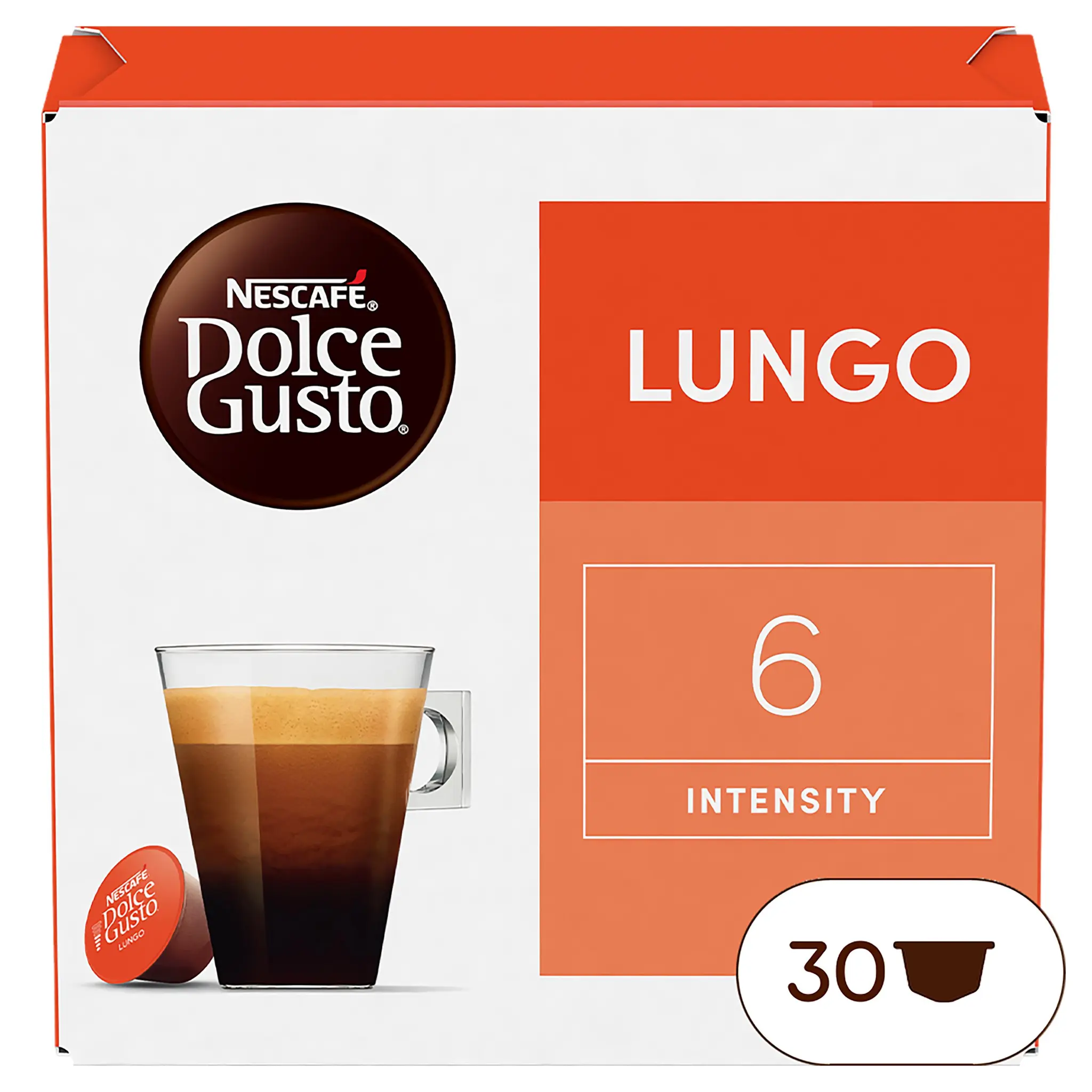 DOLCE GUSTO Capsules de café Lungo équilibré et torréfié intensité 6 compatibles Dolce Gusto