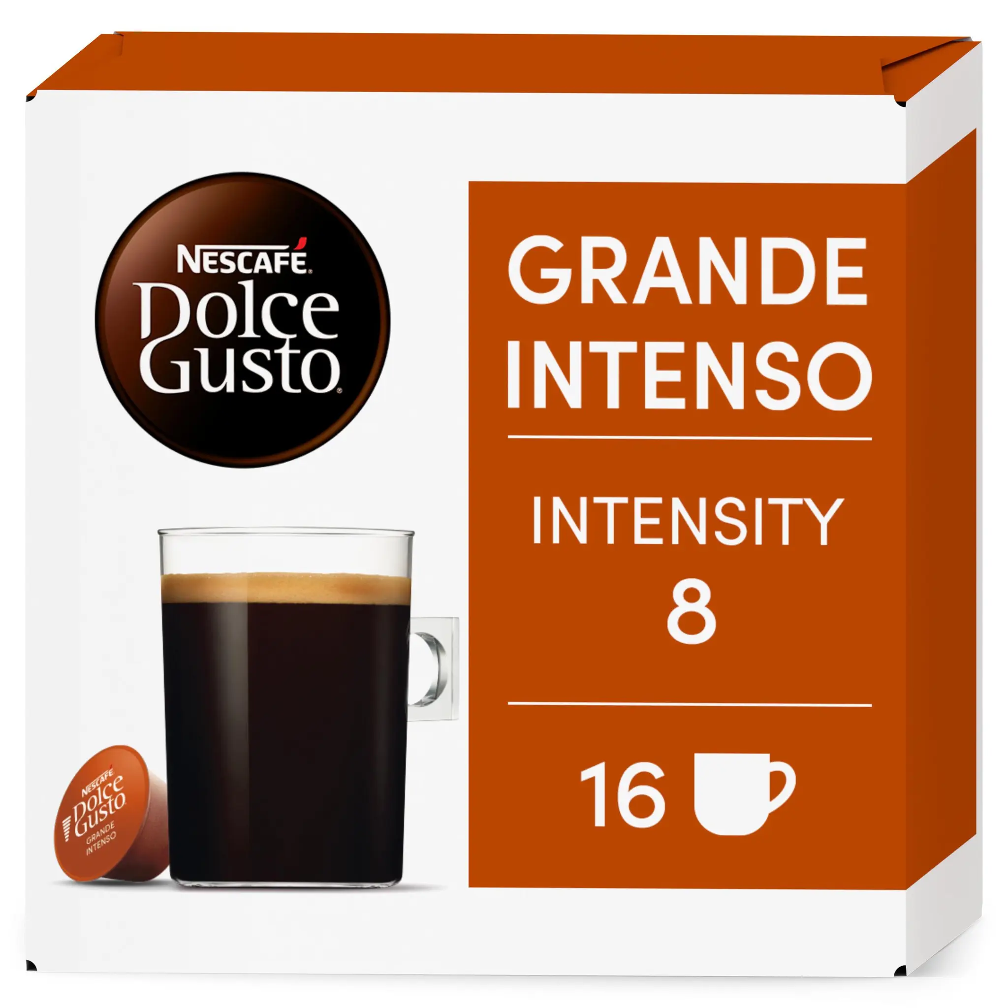 DOLCE GUSTO Capsules de café Grande Intenso intensité 8 compatibles Dolce Gusto