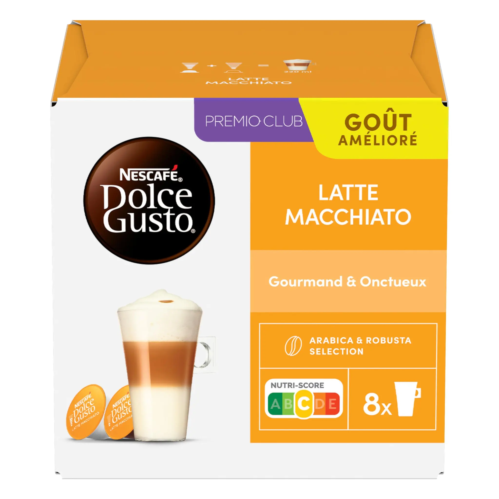 DOLCE GUSTO Capsules de café Latte Macchiato compatibles Dolce Gusto