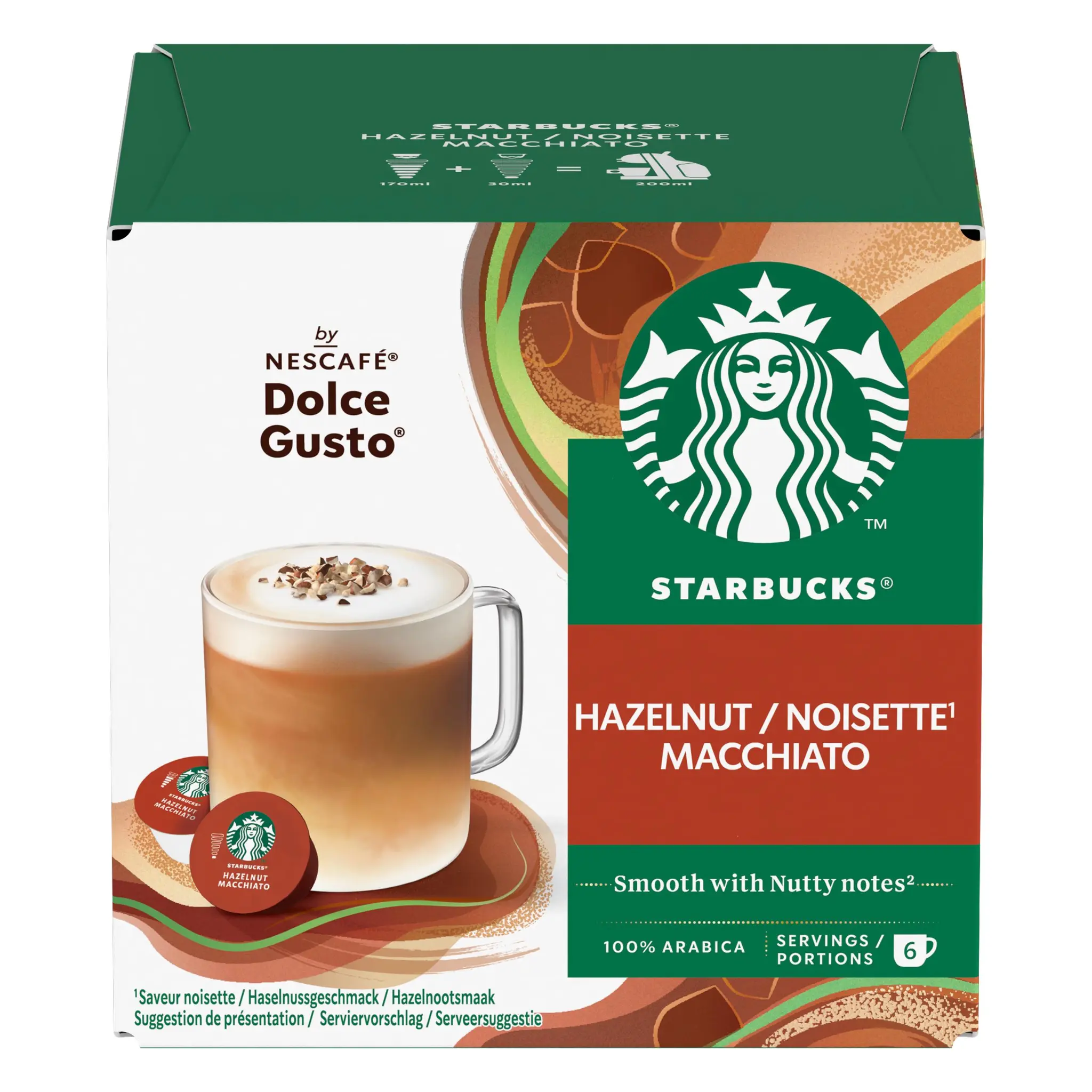 STARBUCKS Capsule de café macchiato noisette compatibles Dolce Gusto