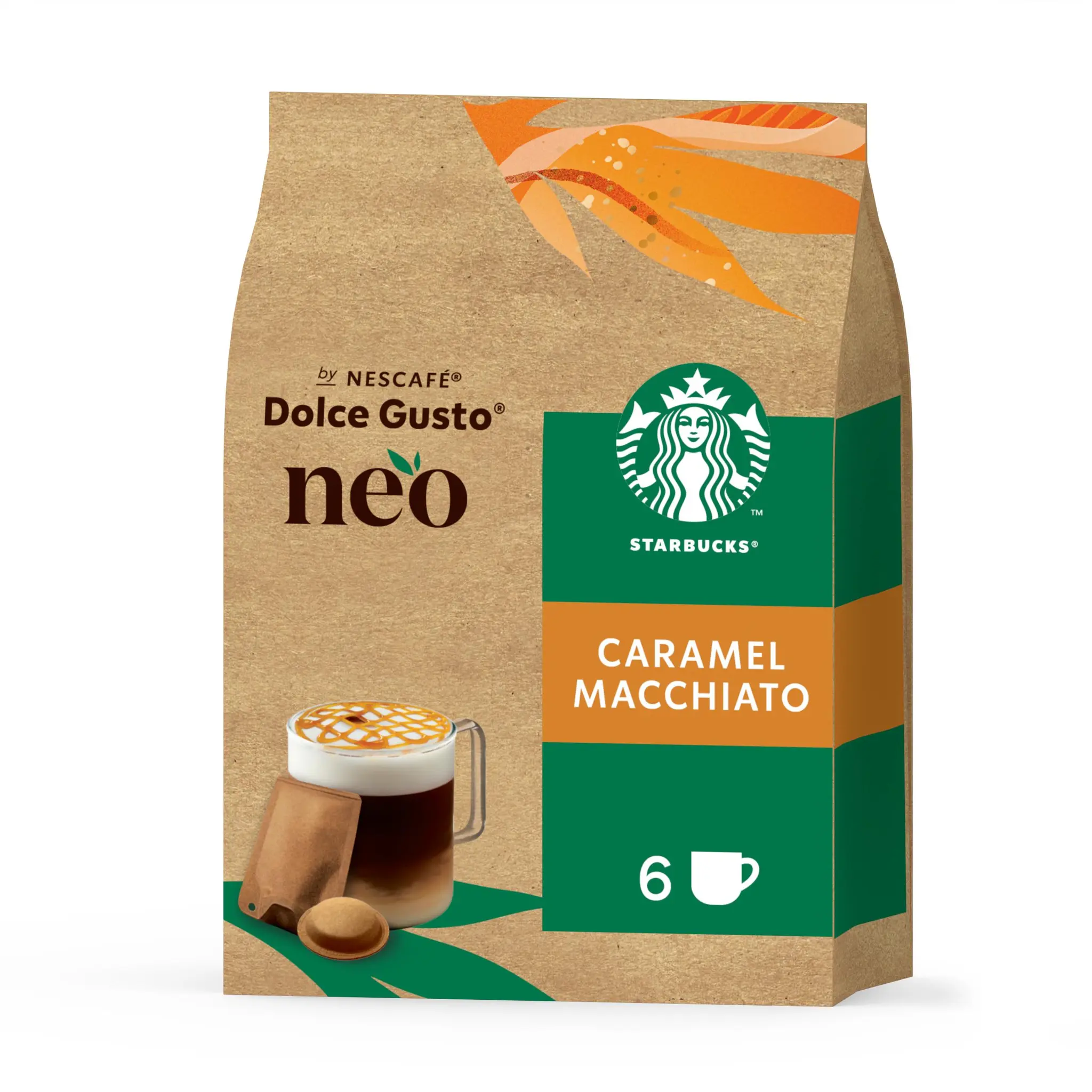 STARBUCKS Café en capsules caramel macchiato compatible Dolce Gusto neo