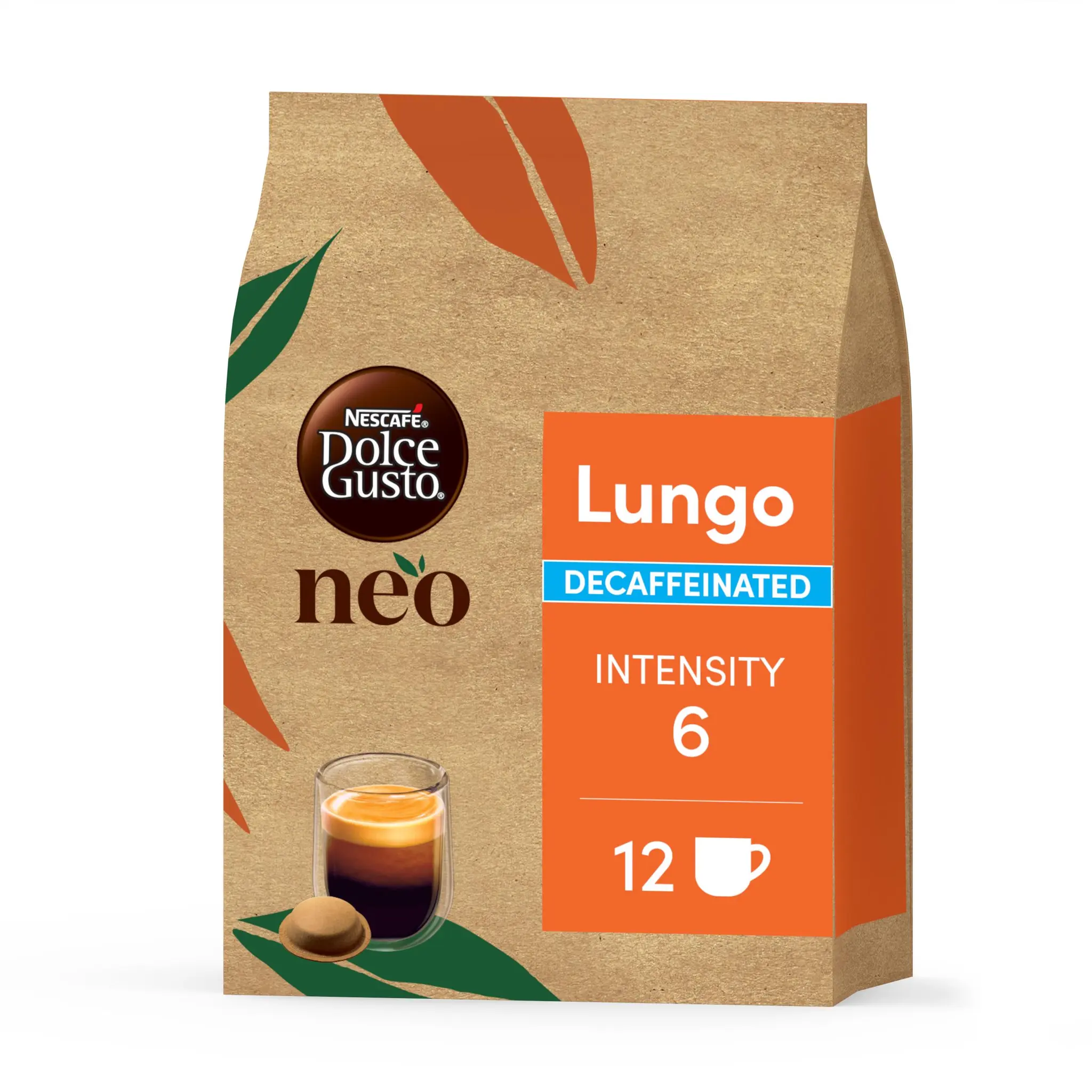 DOLCE GUSTO NEO Capsules de café Lungo décaféiné Intensité 6 compatible Dolce gusto NEO