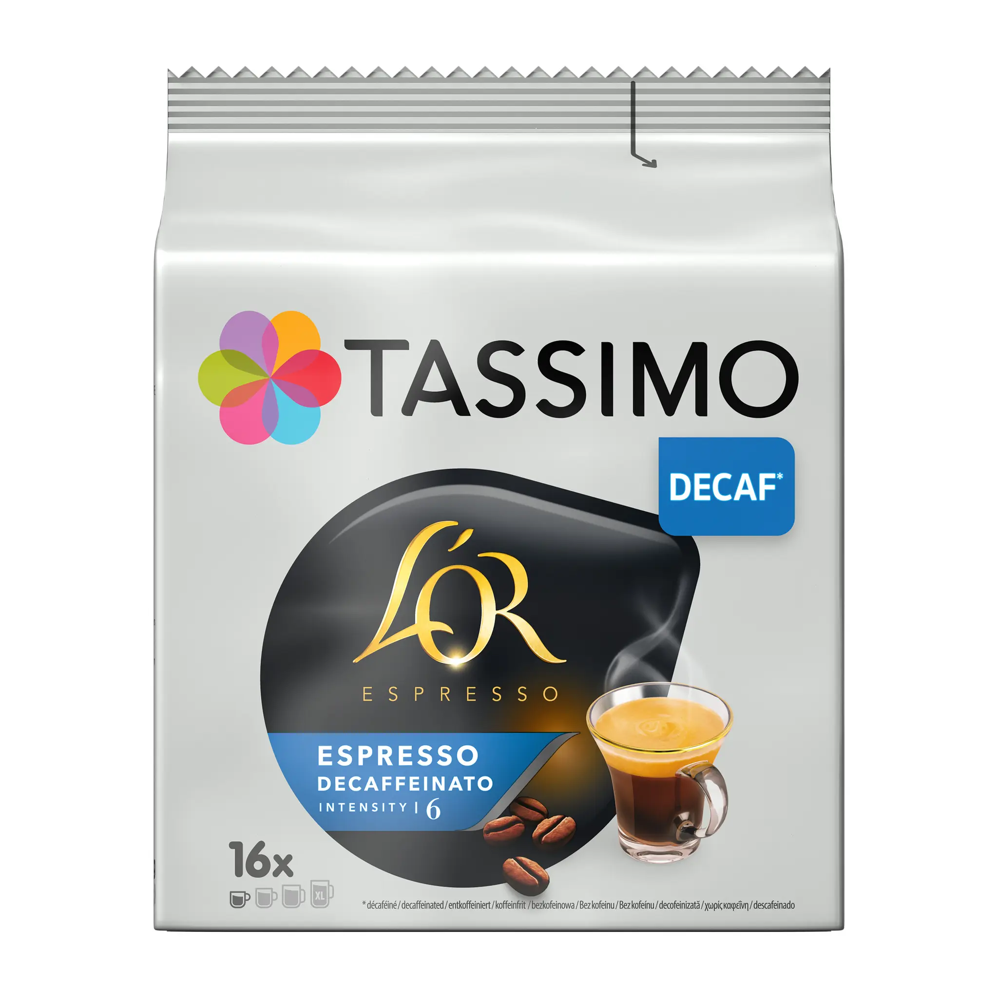 TASSIMO Dosettes de café L'Or Espresso décaféiné intensité 6