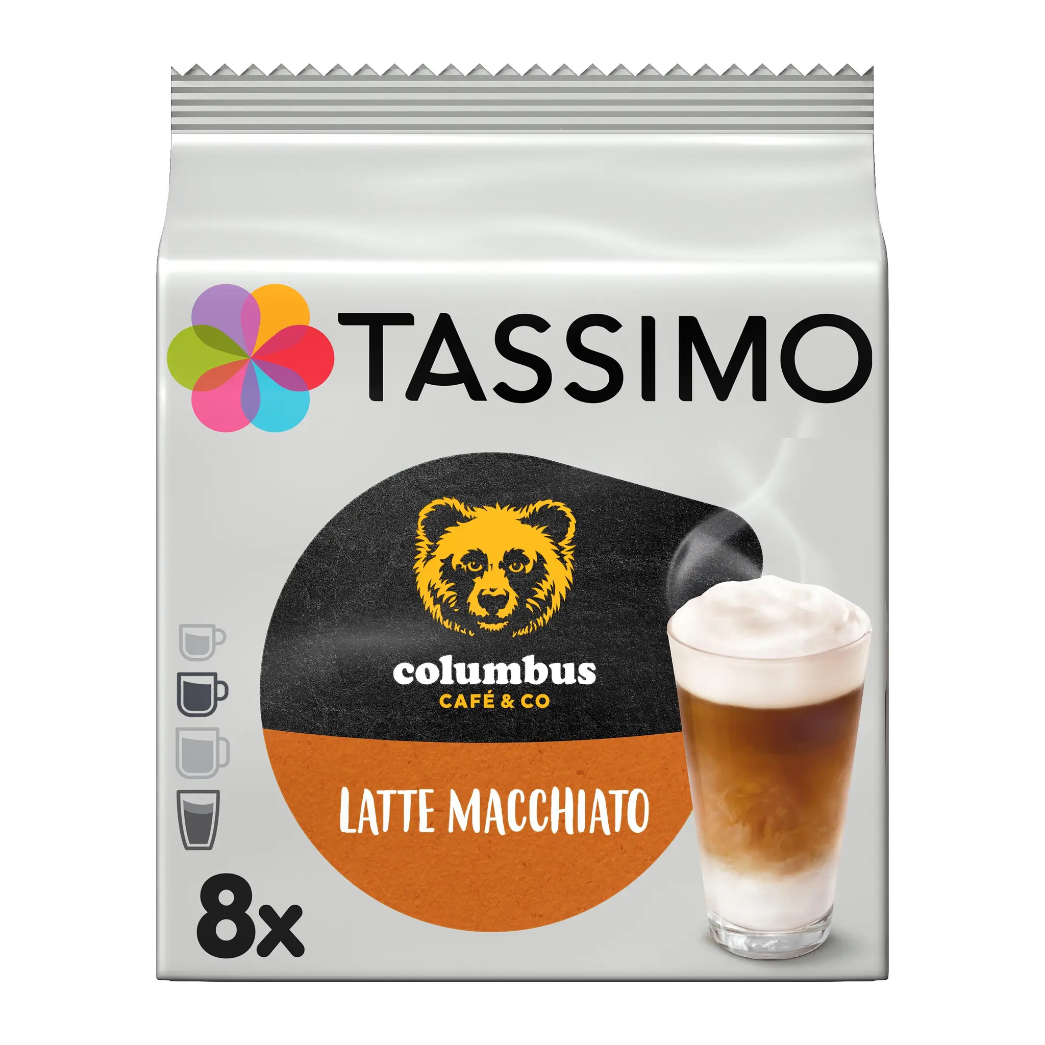 TASSIMO Dosettes de café Columbus latte macchiato