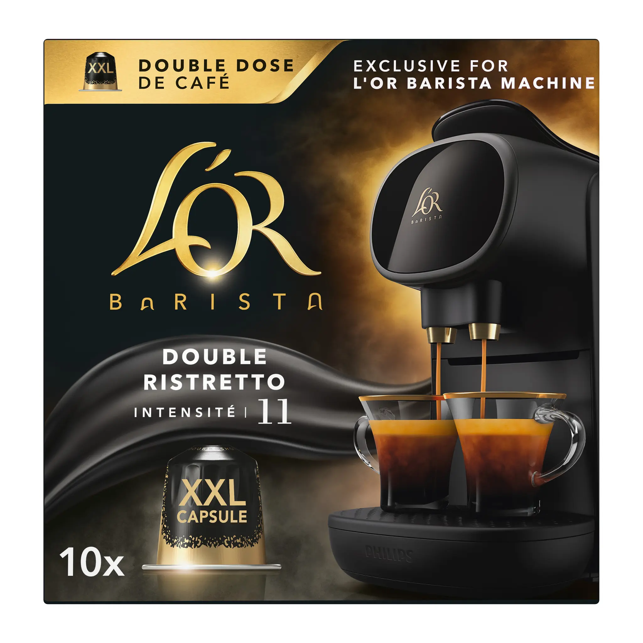 L'OR BARISTA Capsules de café double ristretto intensité 11 compatibles L'Or Barista