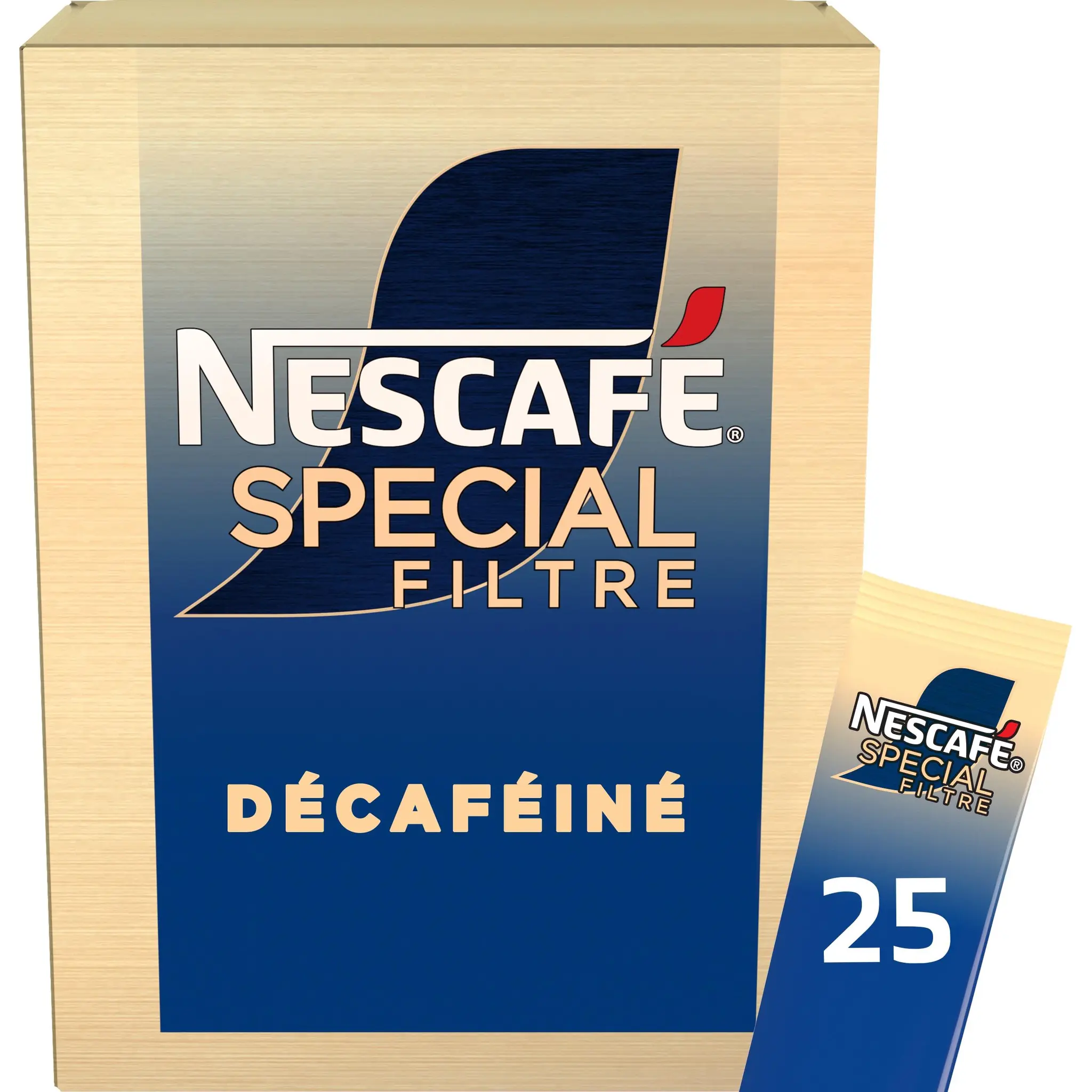 NESCAFE Café soluble lyophilisé Special filtre décaféiné riche et subtil intensité 7