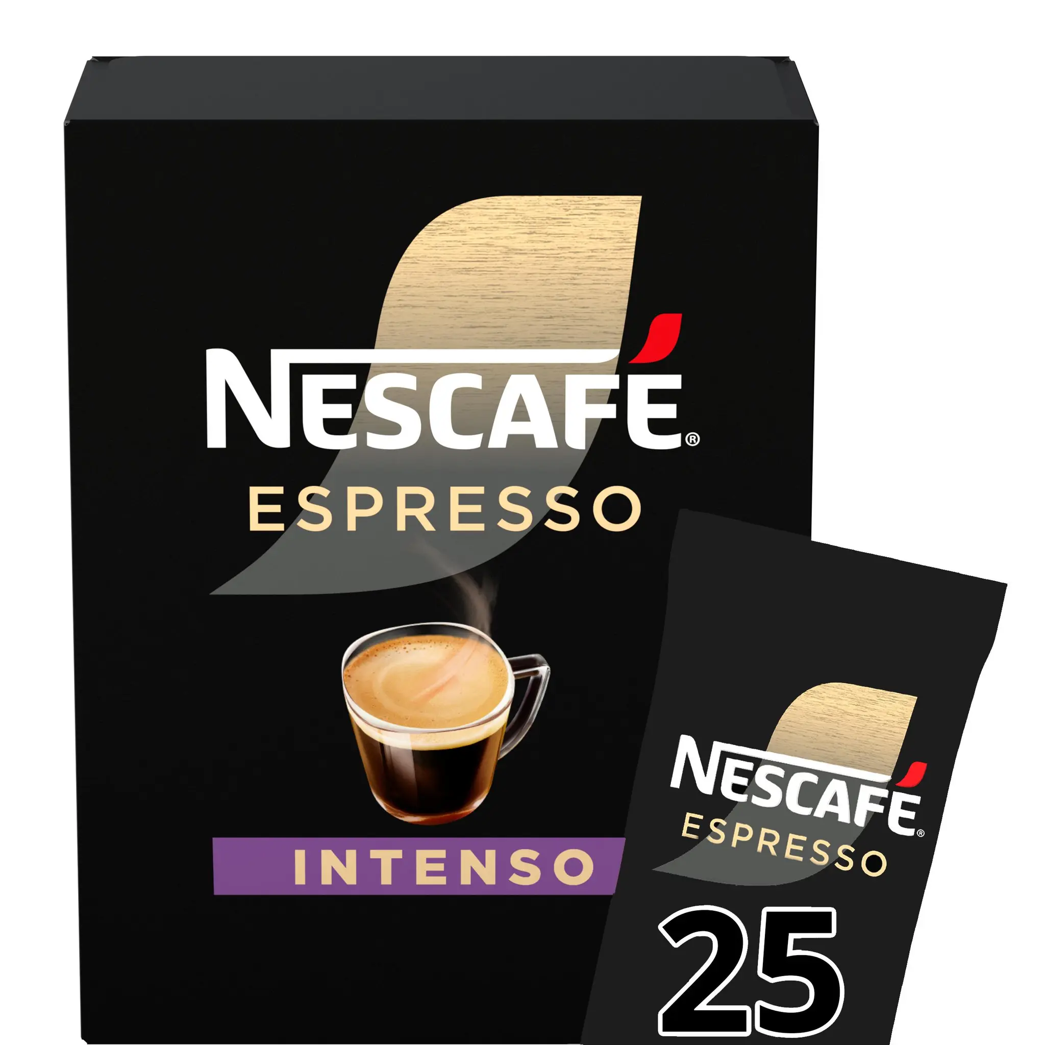 NESCAFE Café soluble en sticks espresso intenso 100% arabica