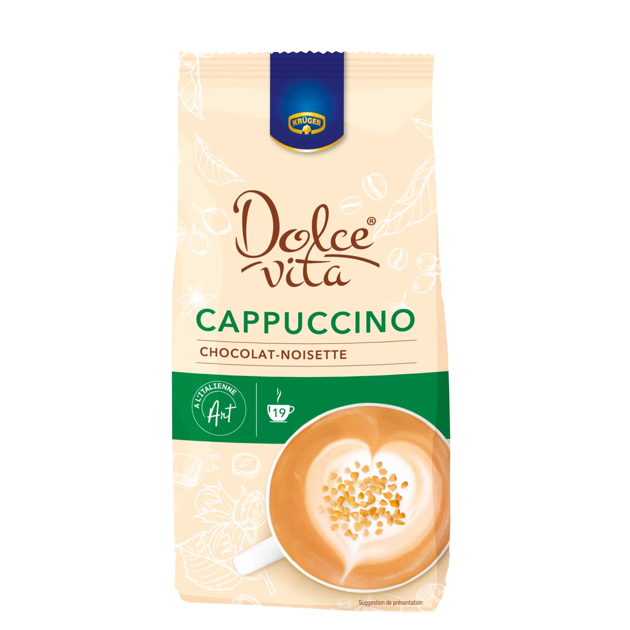 DOLCE VITA Cappuccino chocolat noisette en poudre
