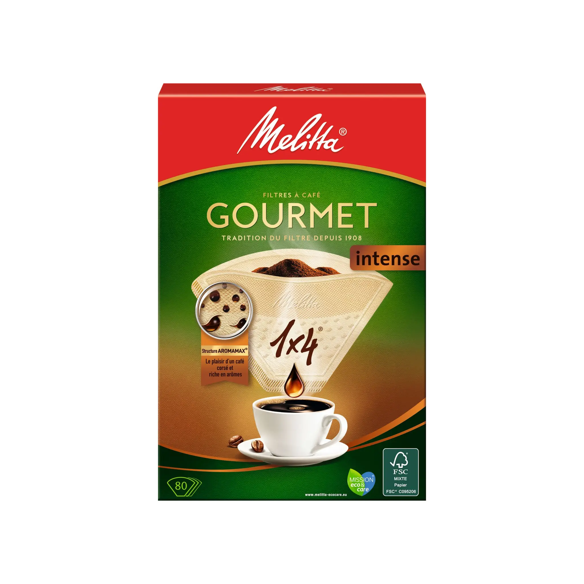 MELITTA Filtre à café gourmet intense 1x4