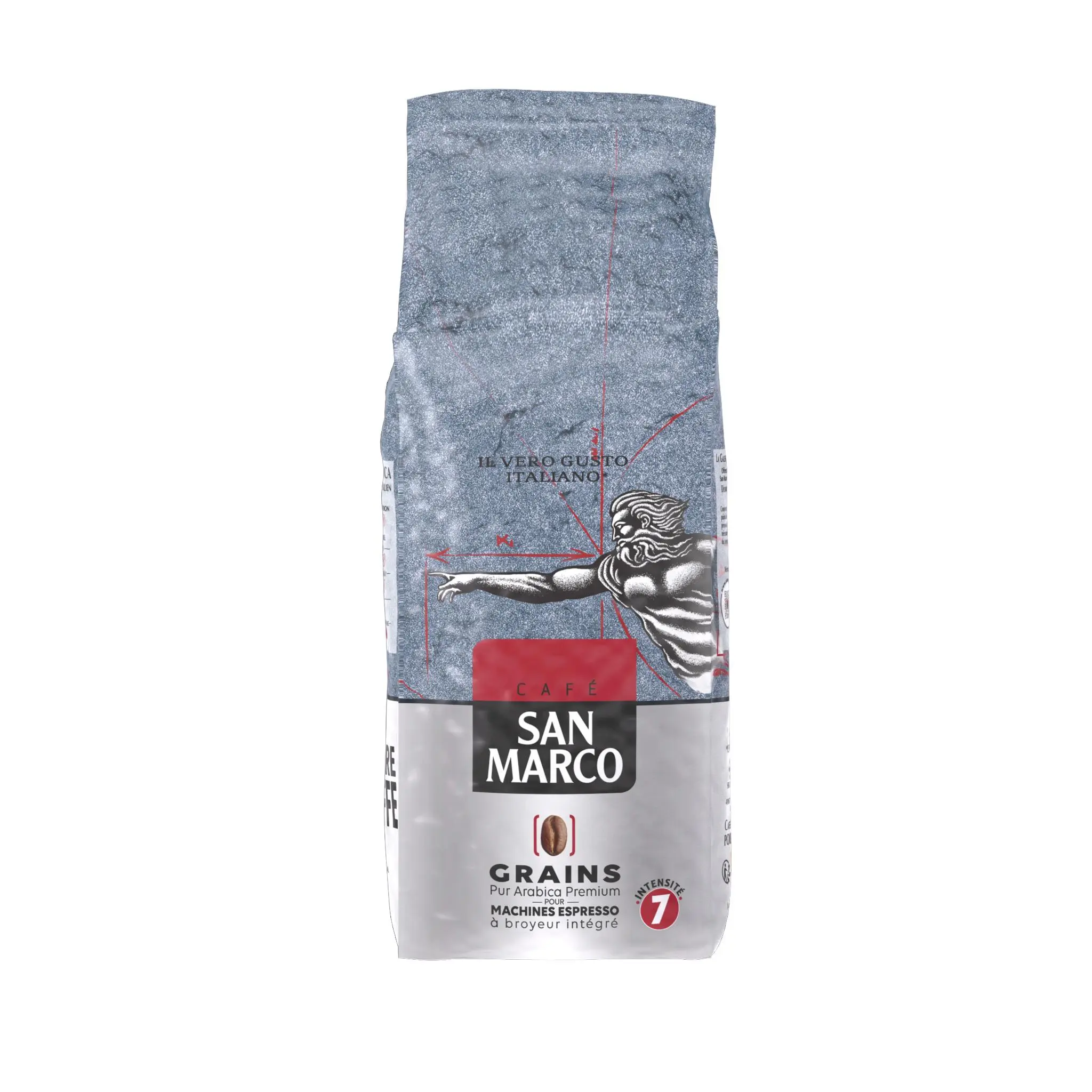 SAN MARCO Café en grains pur arabica premium intensité 7