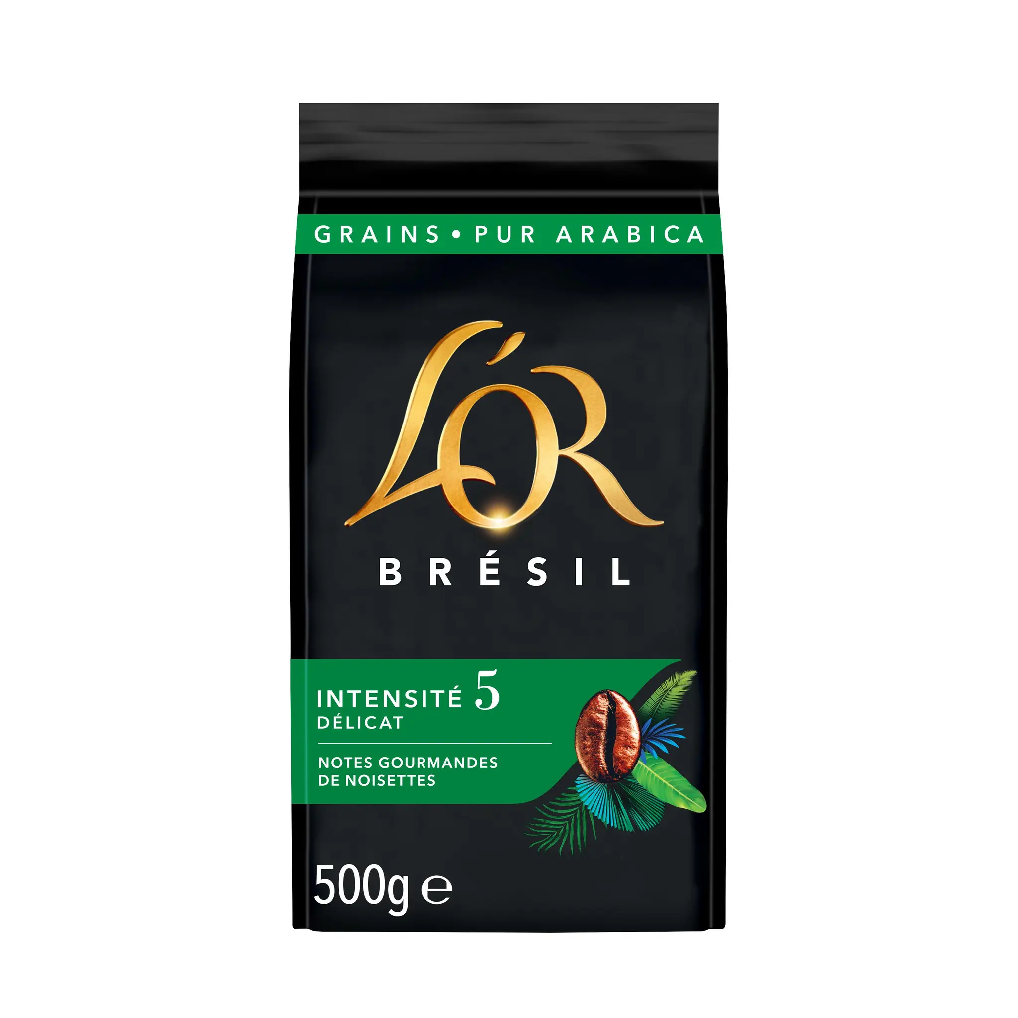 L'OR Café en grains Brésil intensité 5