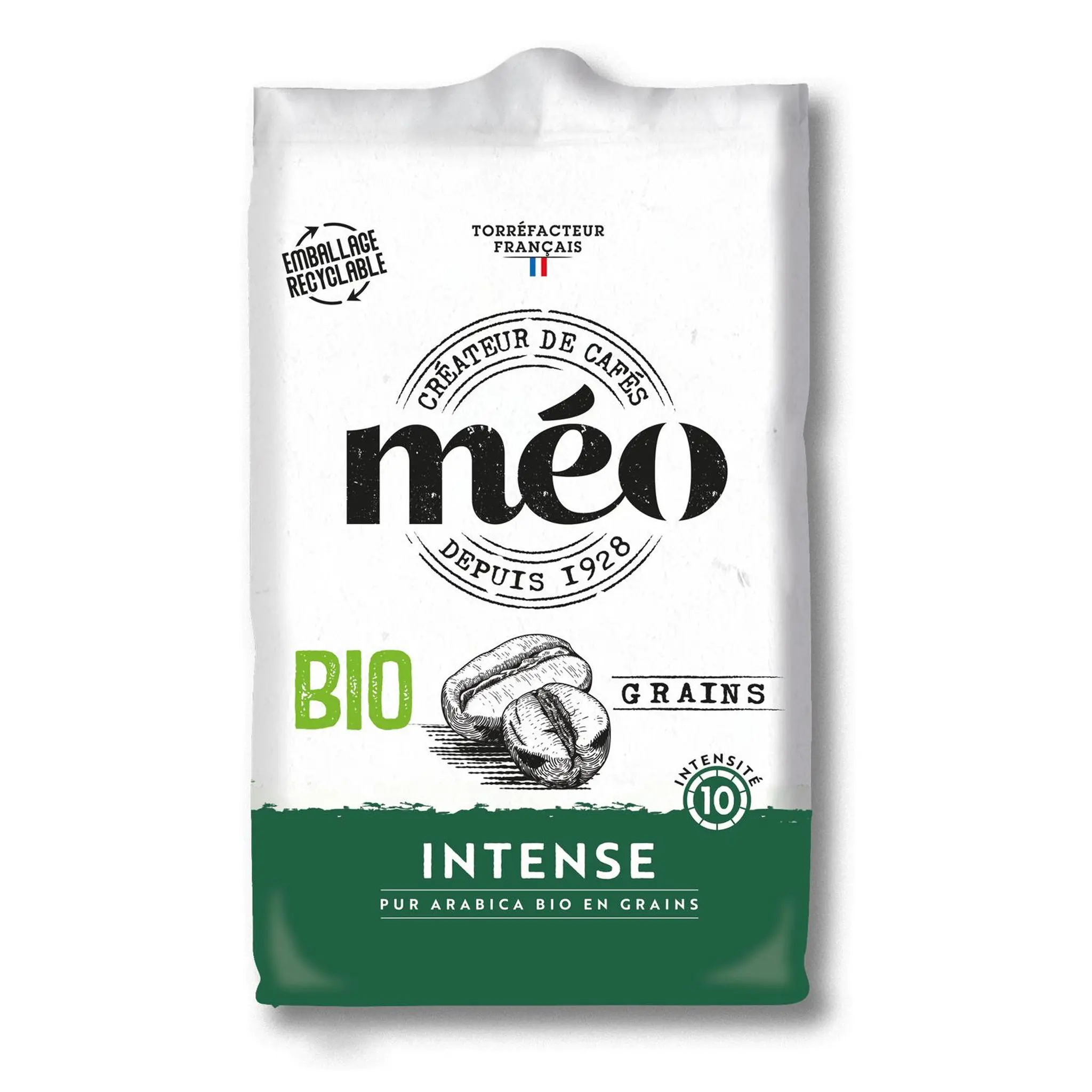 MEO Café en grains intense pur arabica bio