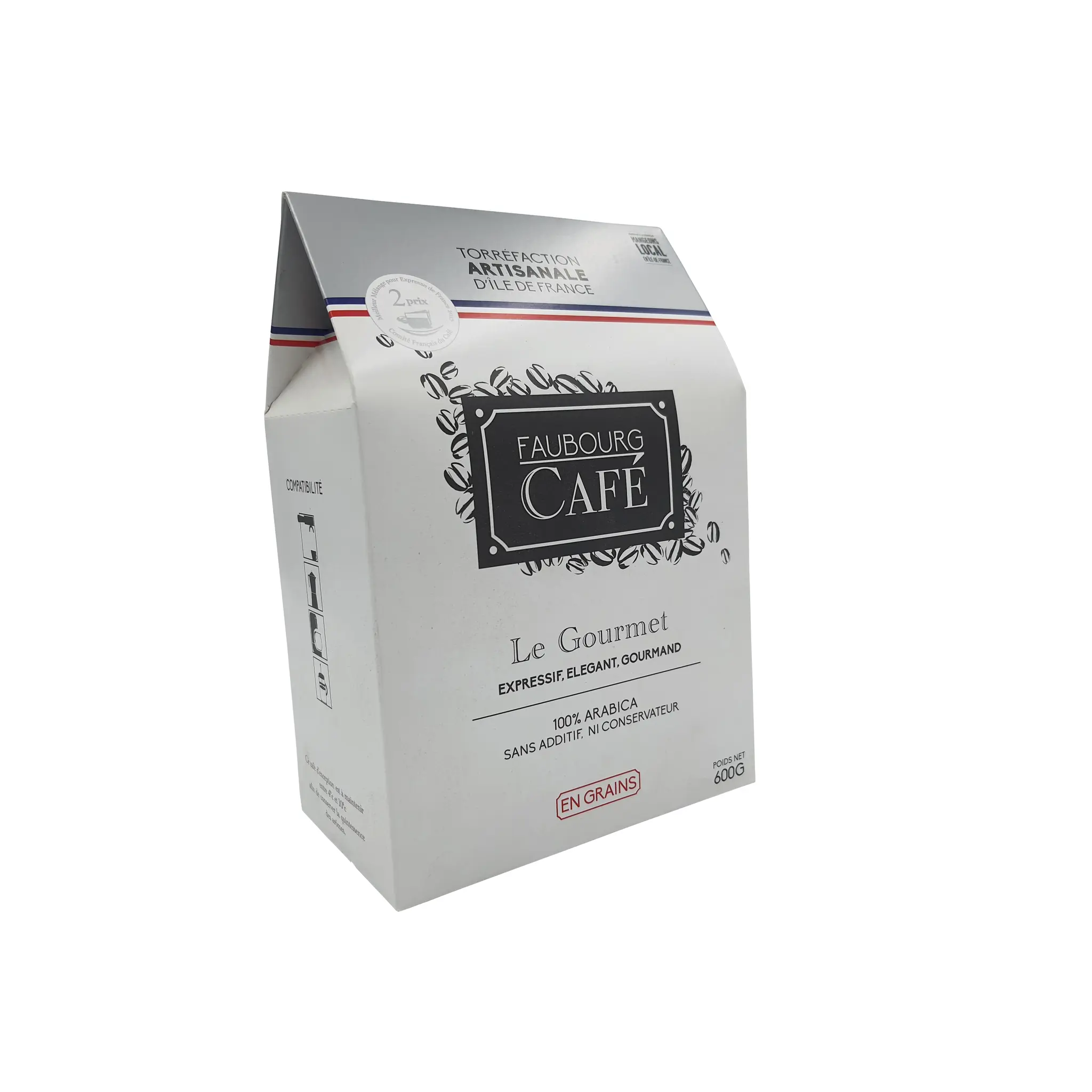 FAUBOURG CAFE Café en grains Le Gourmet expressif élégant et gourmand pur arabica