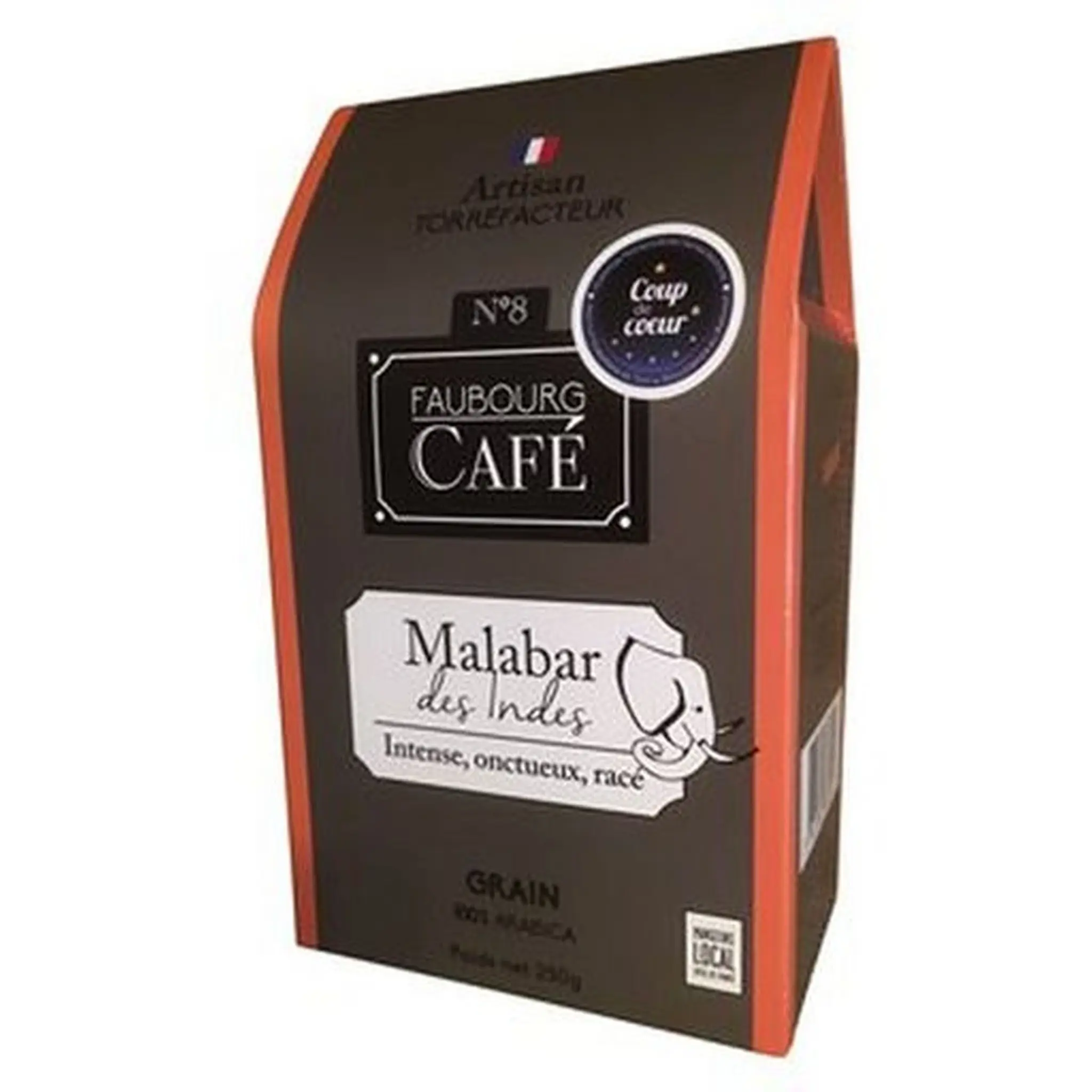 FAUBOURG CAFE Café en grain malabar des Indes 100% arabica