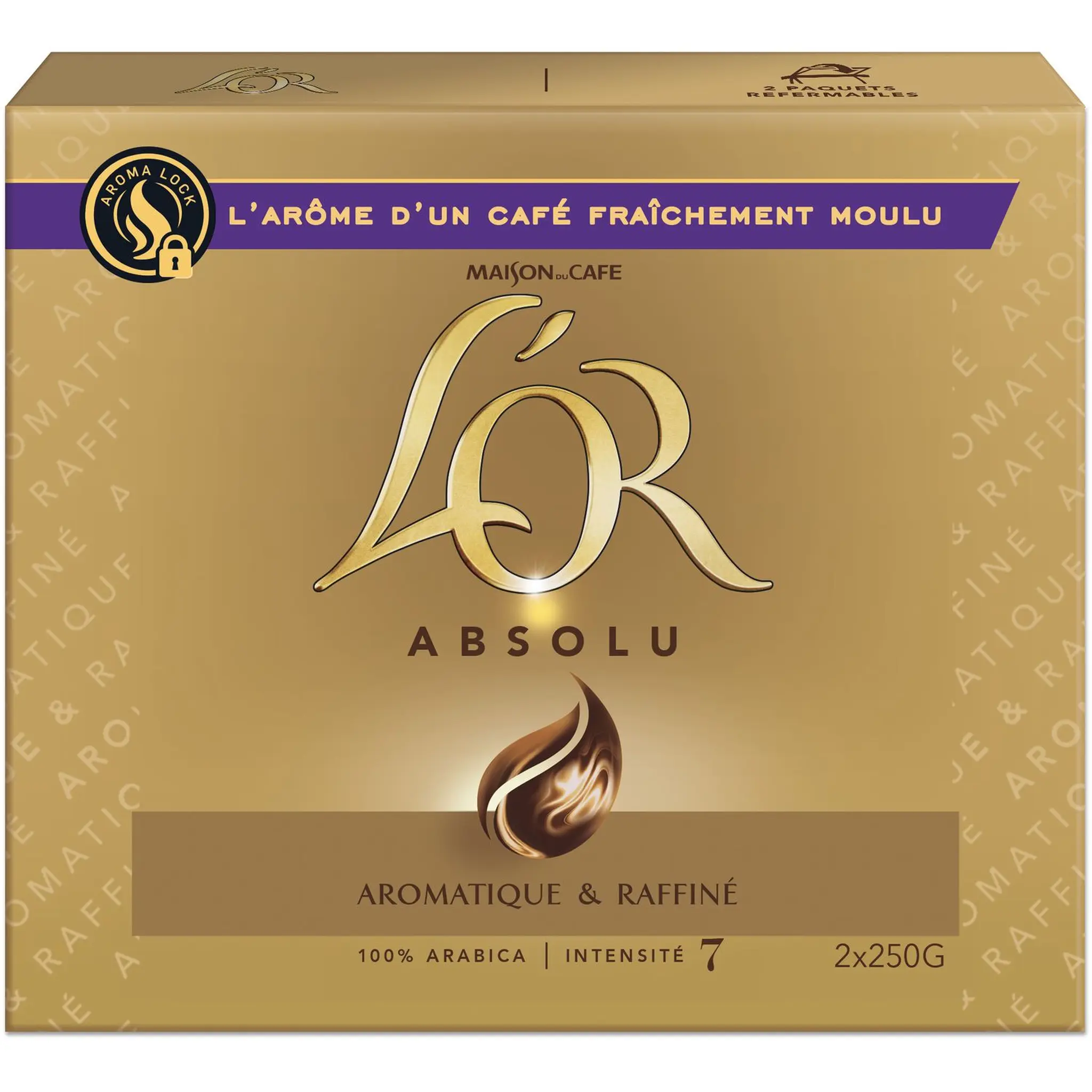 L'OR Café moulu absolu arabica intensité 7