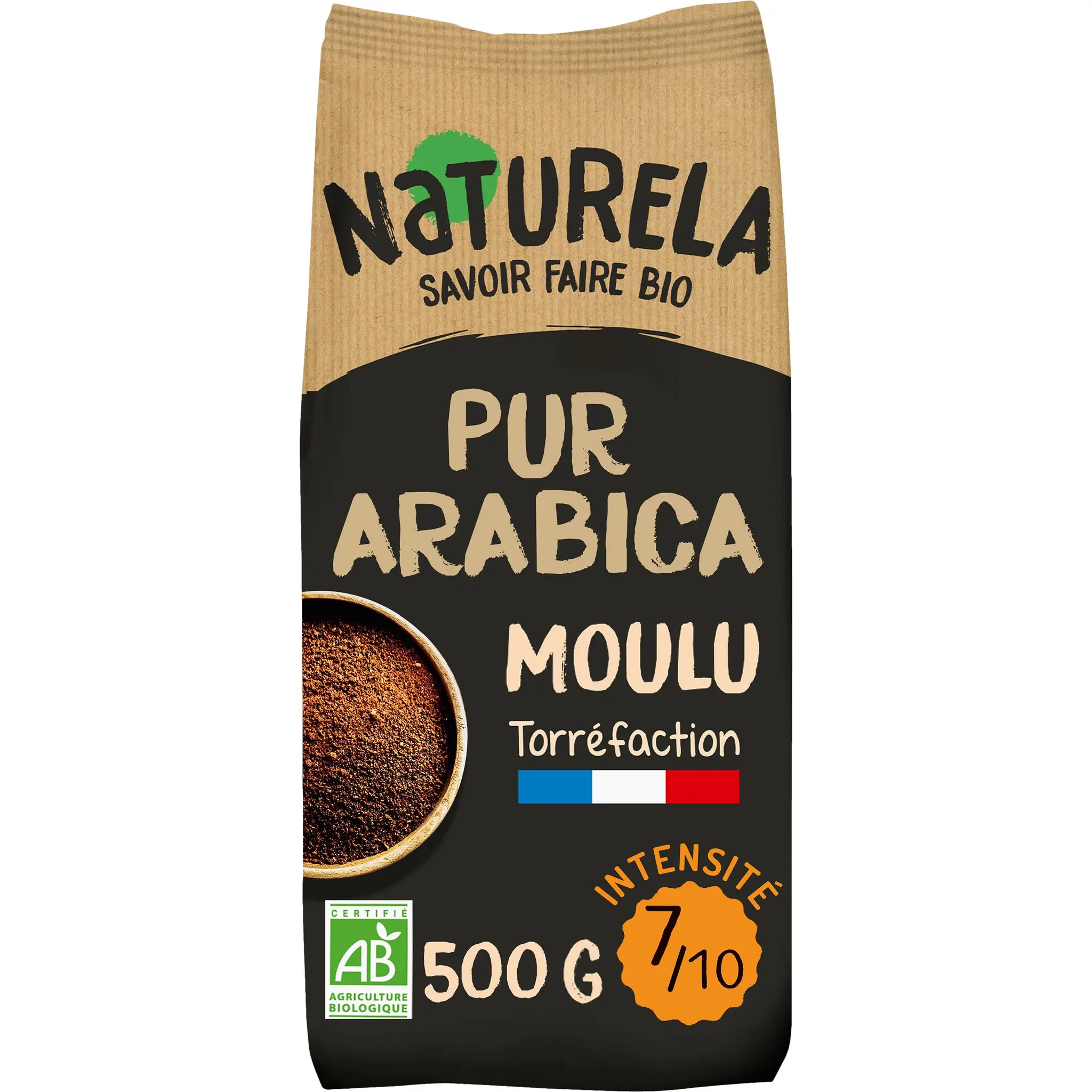 NATURELA Café moulu bio pur arabica intensité 7