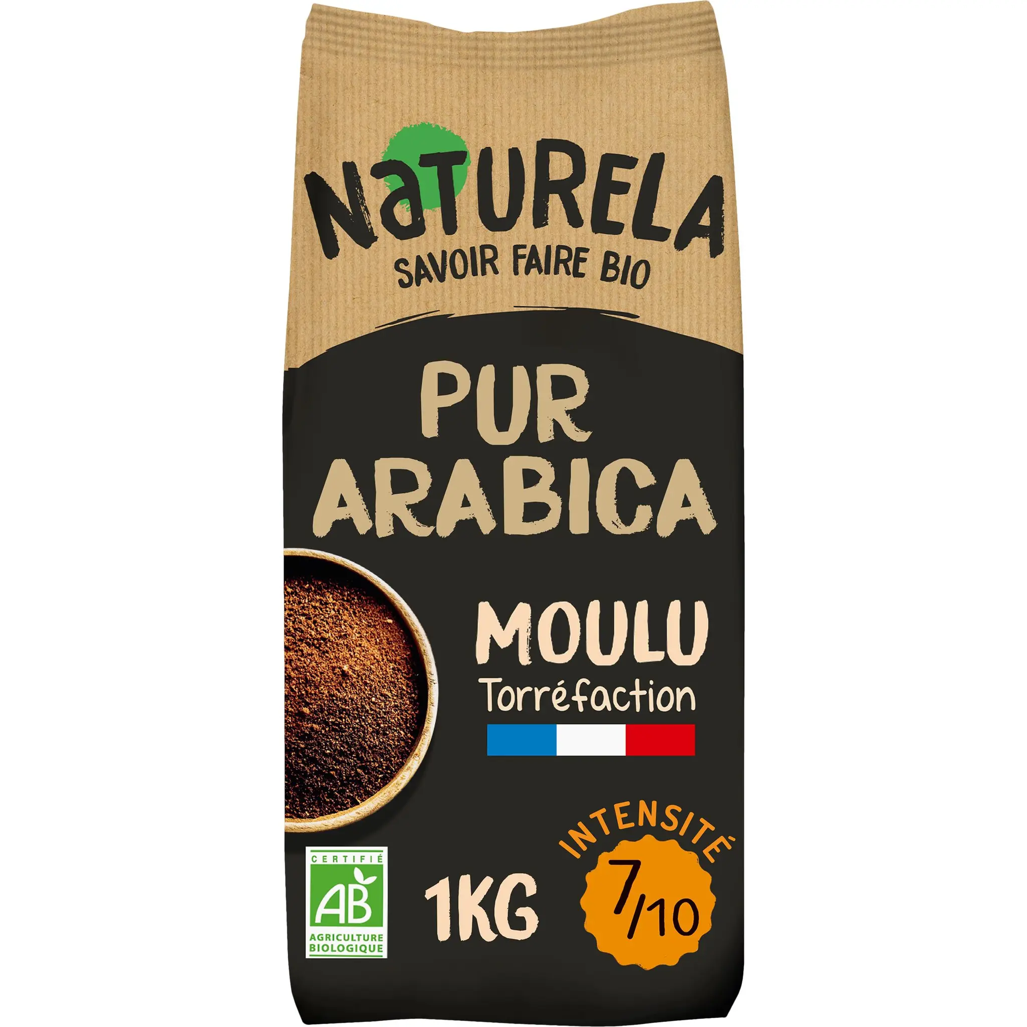 NATURELA Café moulu bio pur arabica intensité 7