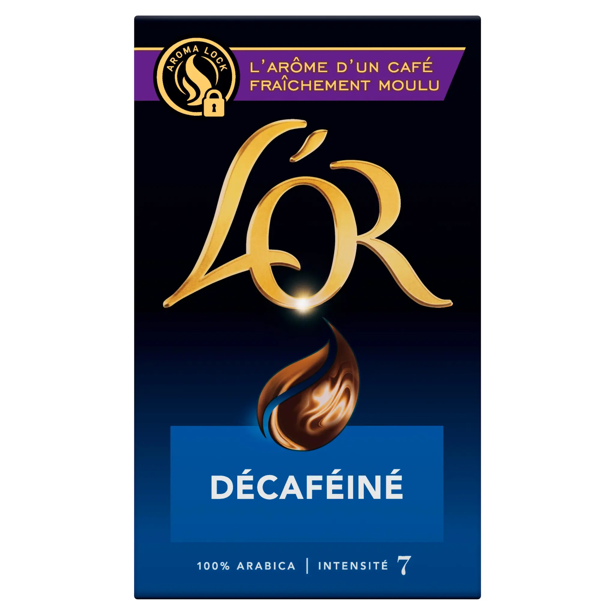 L'OR Café moulu décaféiné pur arabica intensité 7