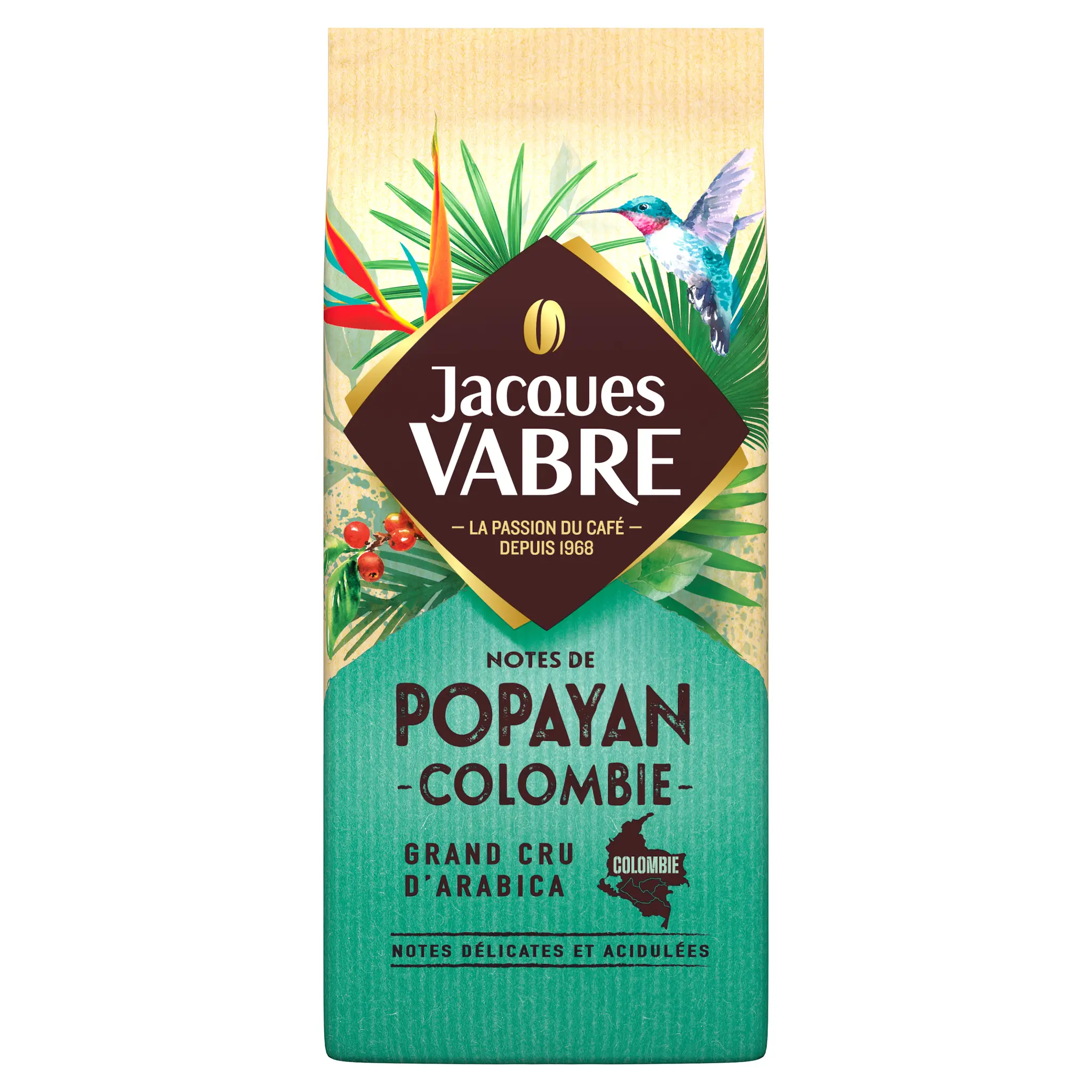 JACQUES VABRE Café moulu pur arabica de Popayan Colombie
