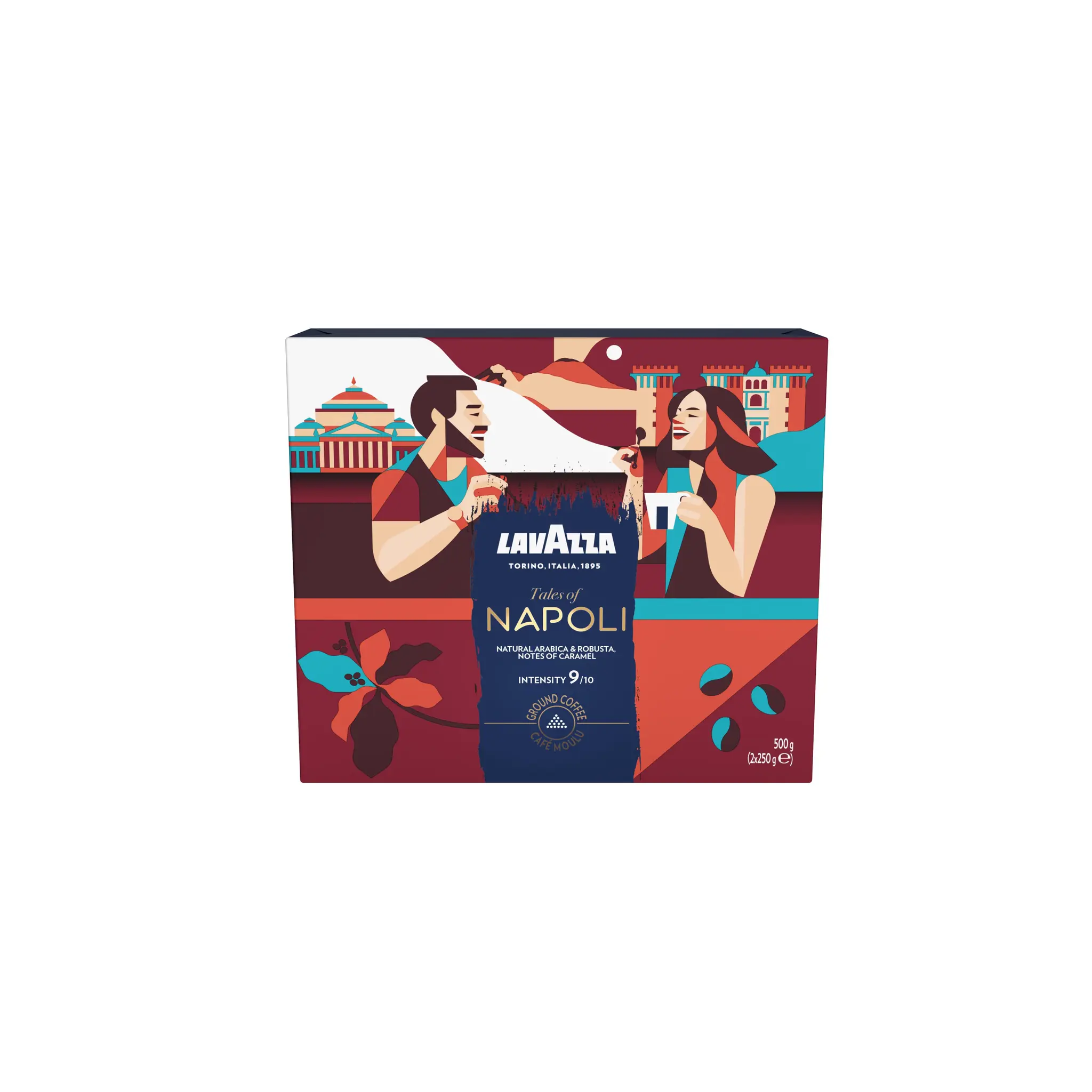 LAVAZZA Café moulu Tales of Napoli aux notes de caramel Intensité 9/10