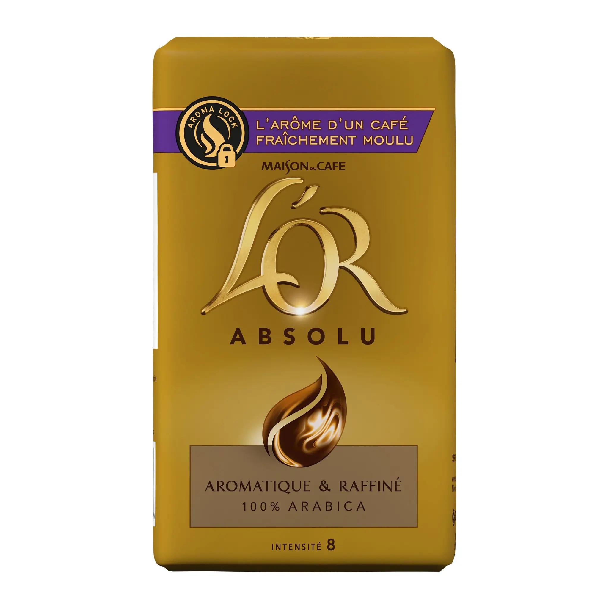 L'OR Absolu café moulu pur arabica intensité 7