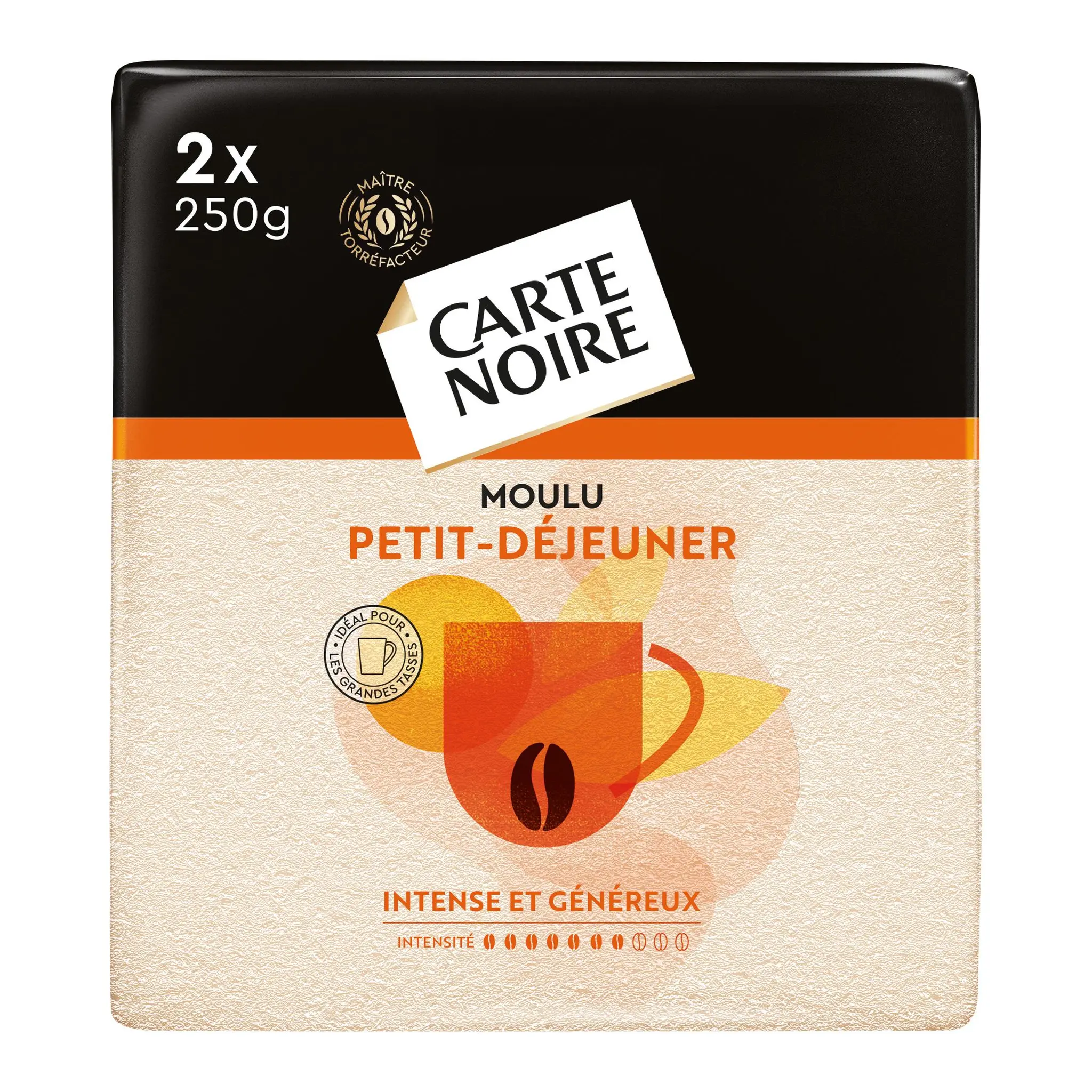 CARTE NOIRE Café moulu robusta et arabica intensité 7