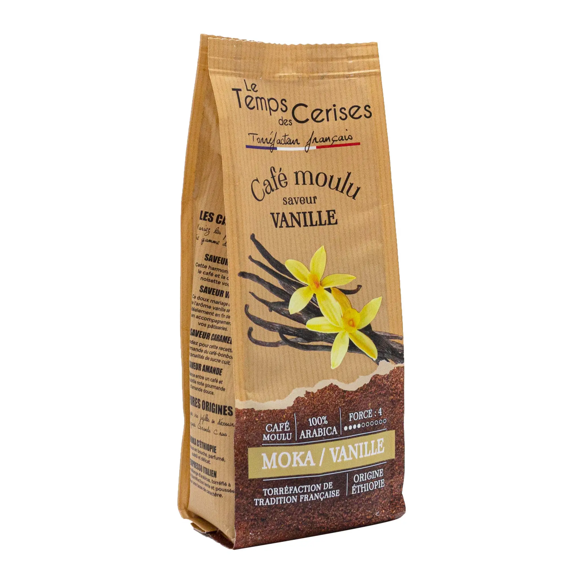 LE TEMPS DES CERISES Café moulu saveur vanille force 4