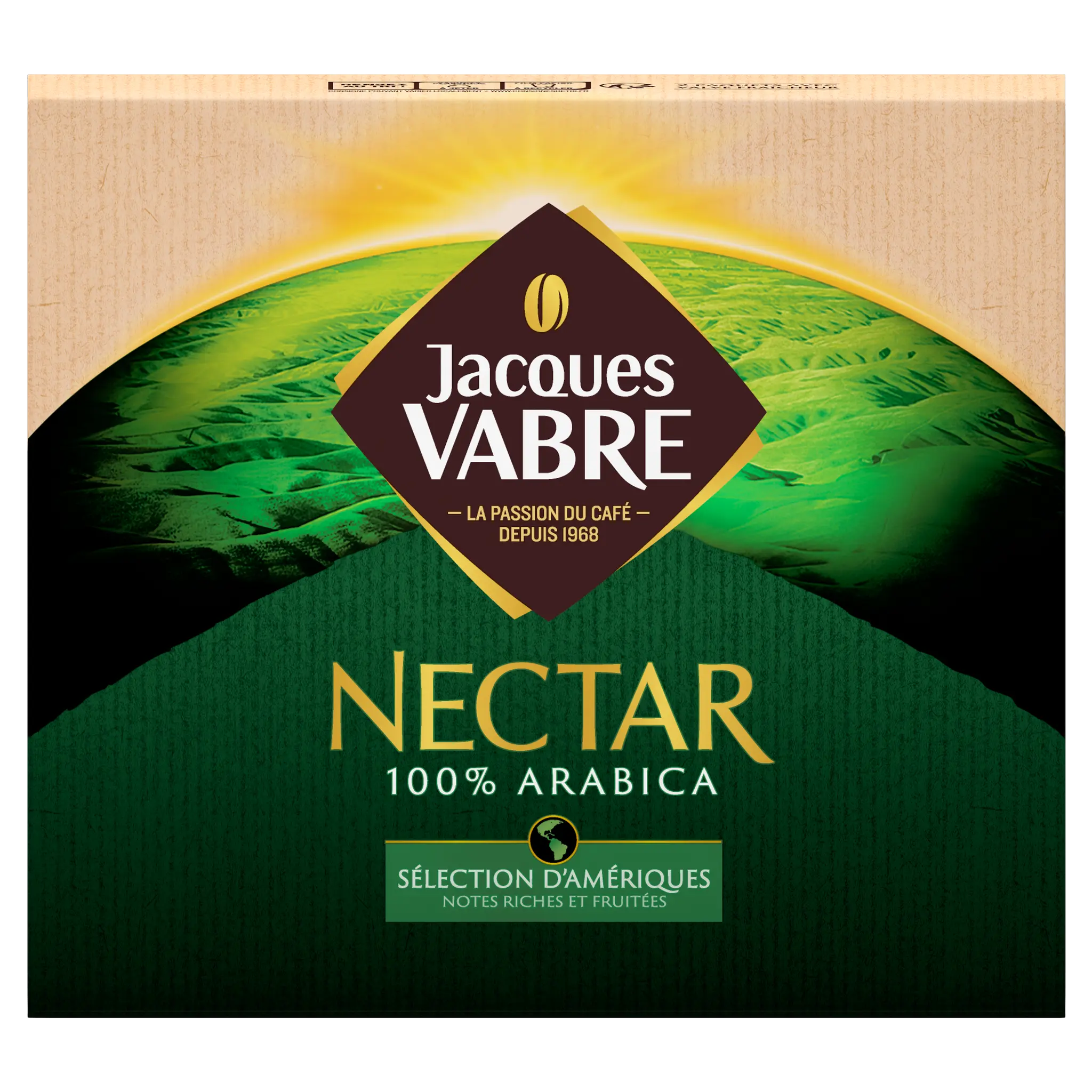 JACQUES VABRE Nectar Café moulu d'Amériques 100% arabica