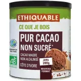 ETHIQUABLE Pur cacao en poudre non sucré bio