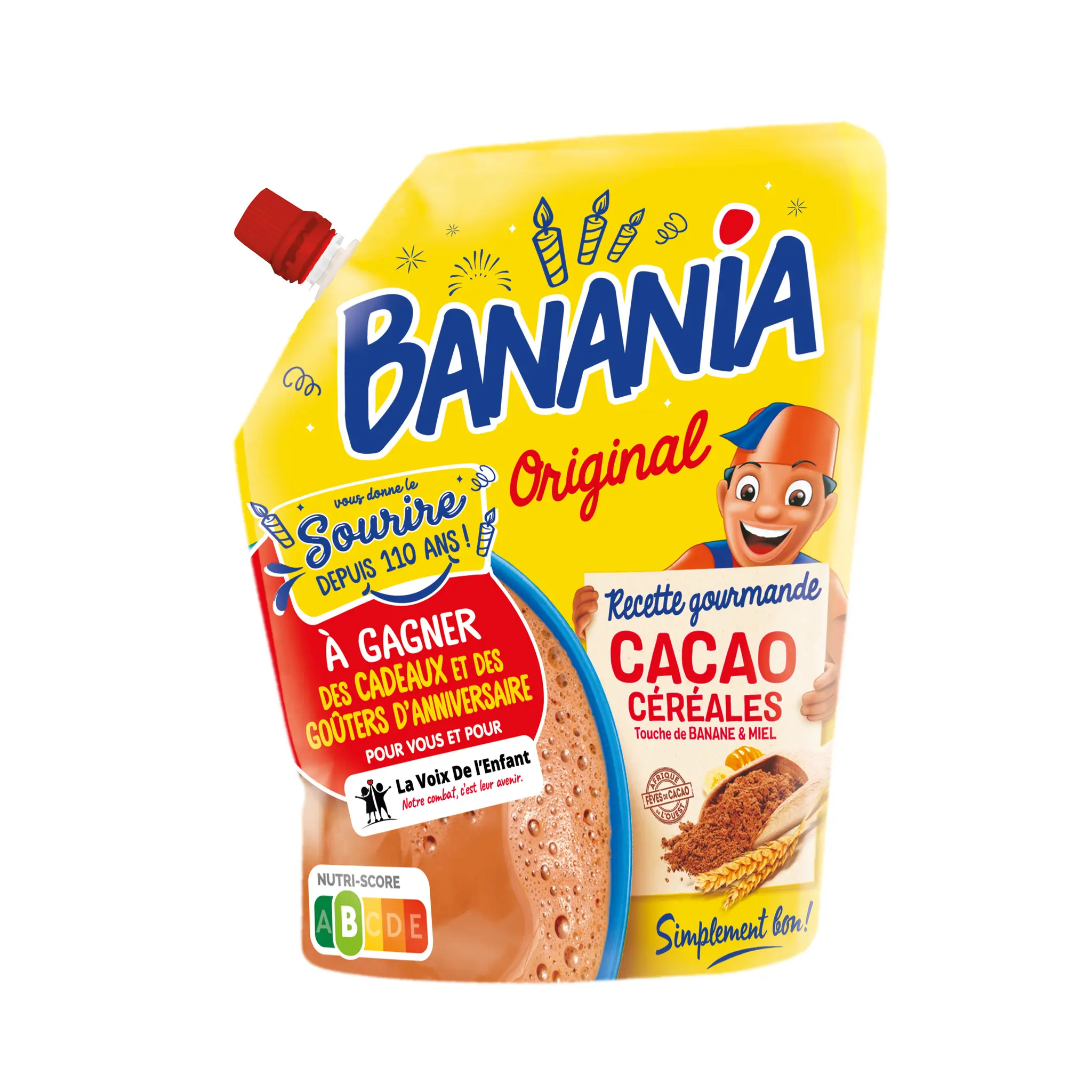 BANANIA Chocolat en poudre en poche