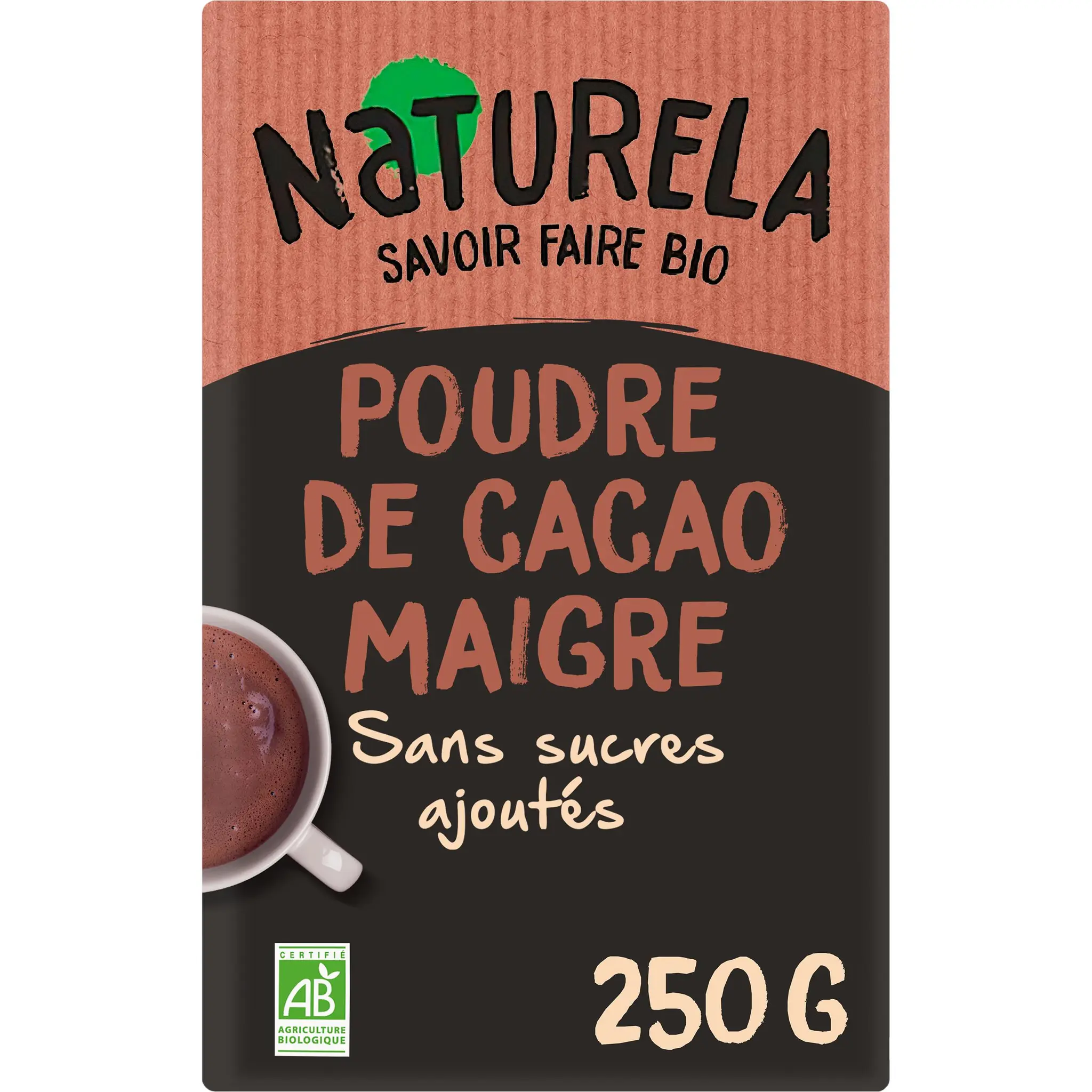 NATURELA Cacao bio 100% maigre 10-12% de matière grasse