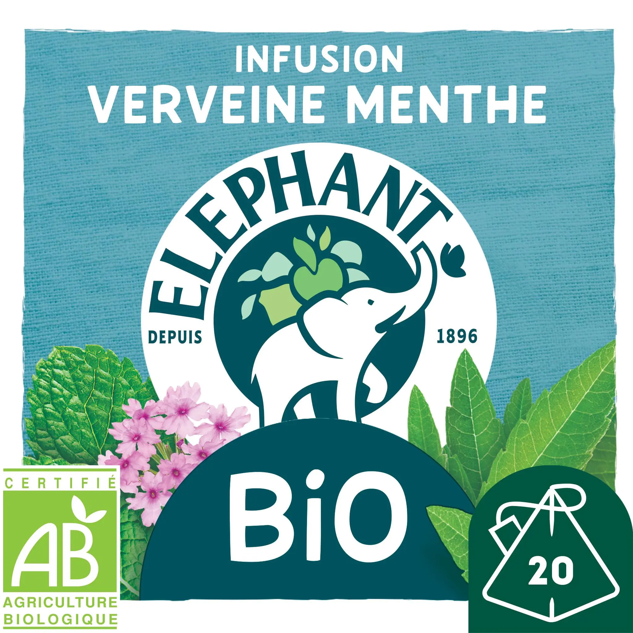 ELEPHANT Infusion bio à la verveine et à la menthe