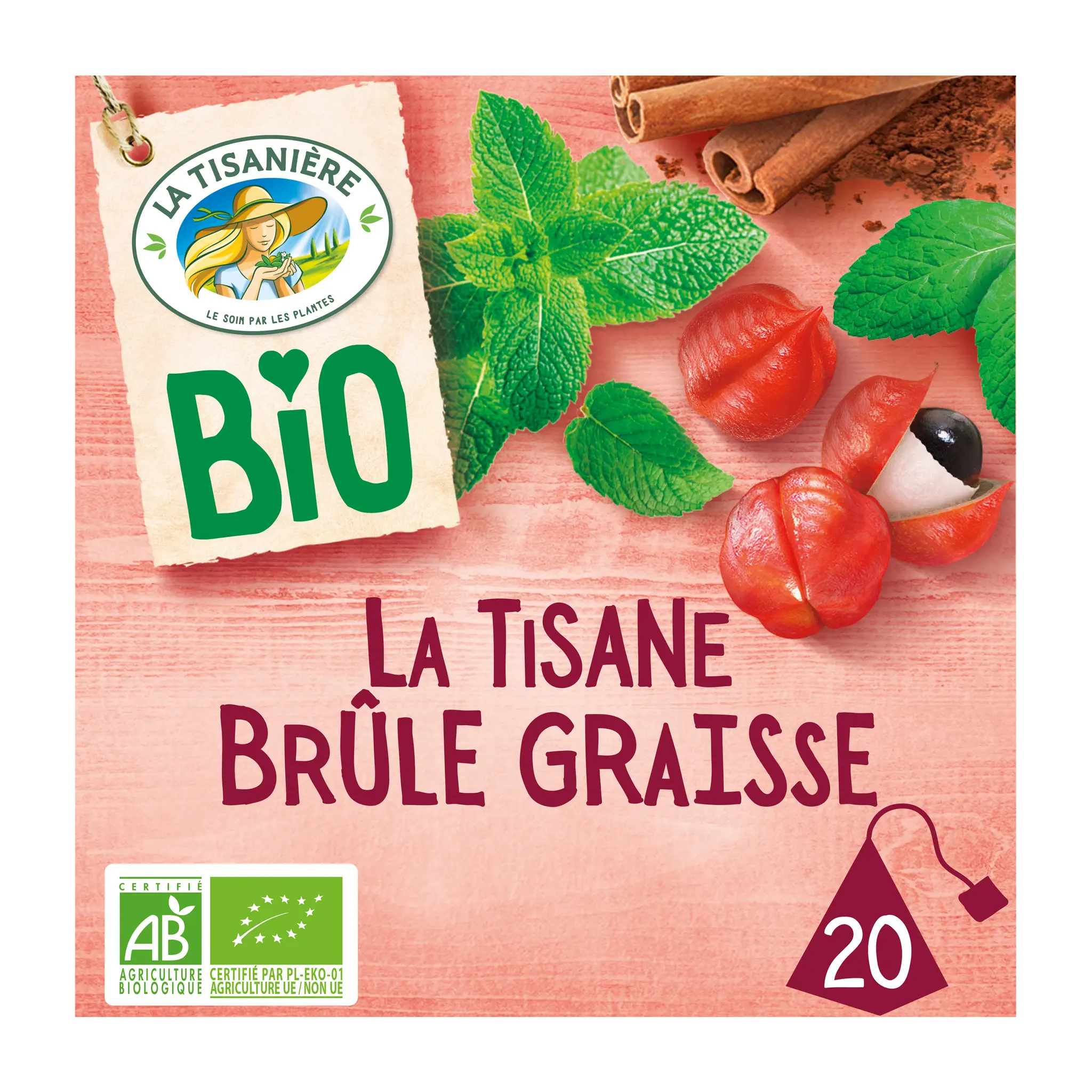 LA TISANIERE Infusion bio la tisane brûle graisse menthe cannelle guarana