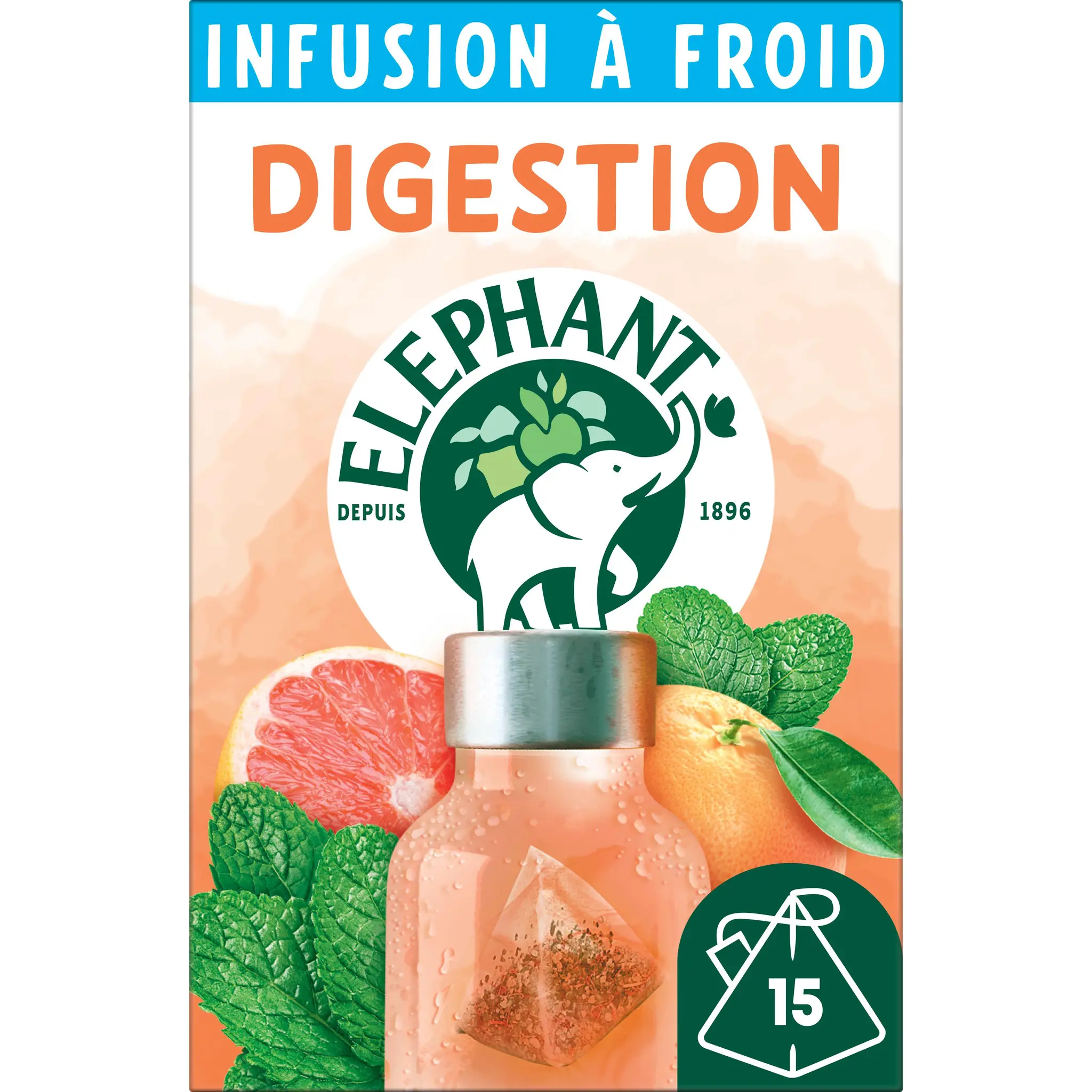 ELEPHANT Infusion à froid Digestion menthe pamplemousse