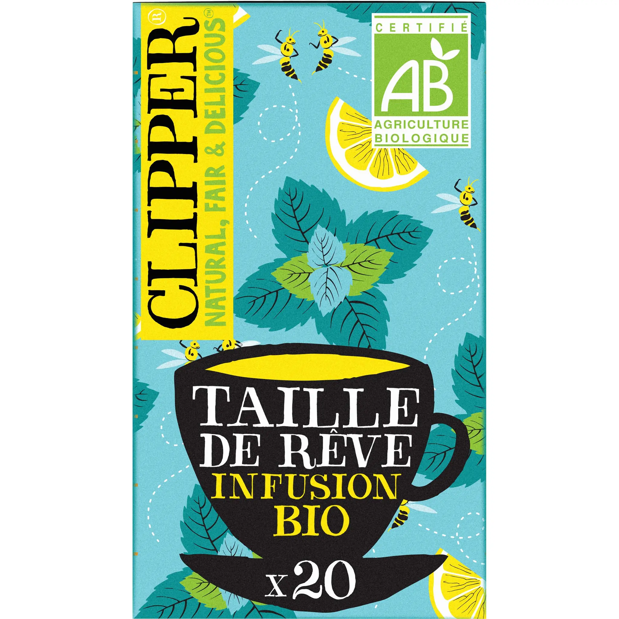 CLIPPER Infusion bio Taille de rêve au maté menthe et citron