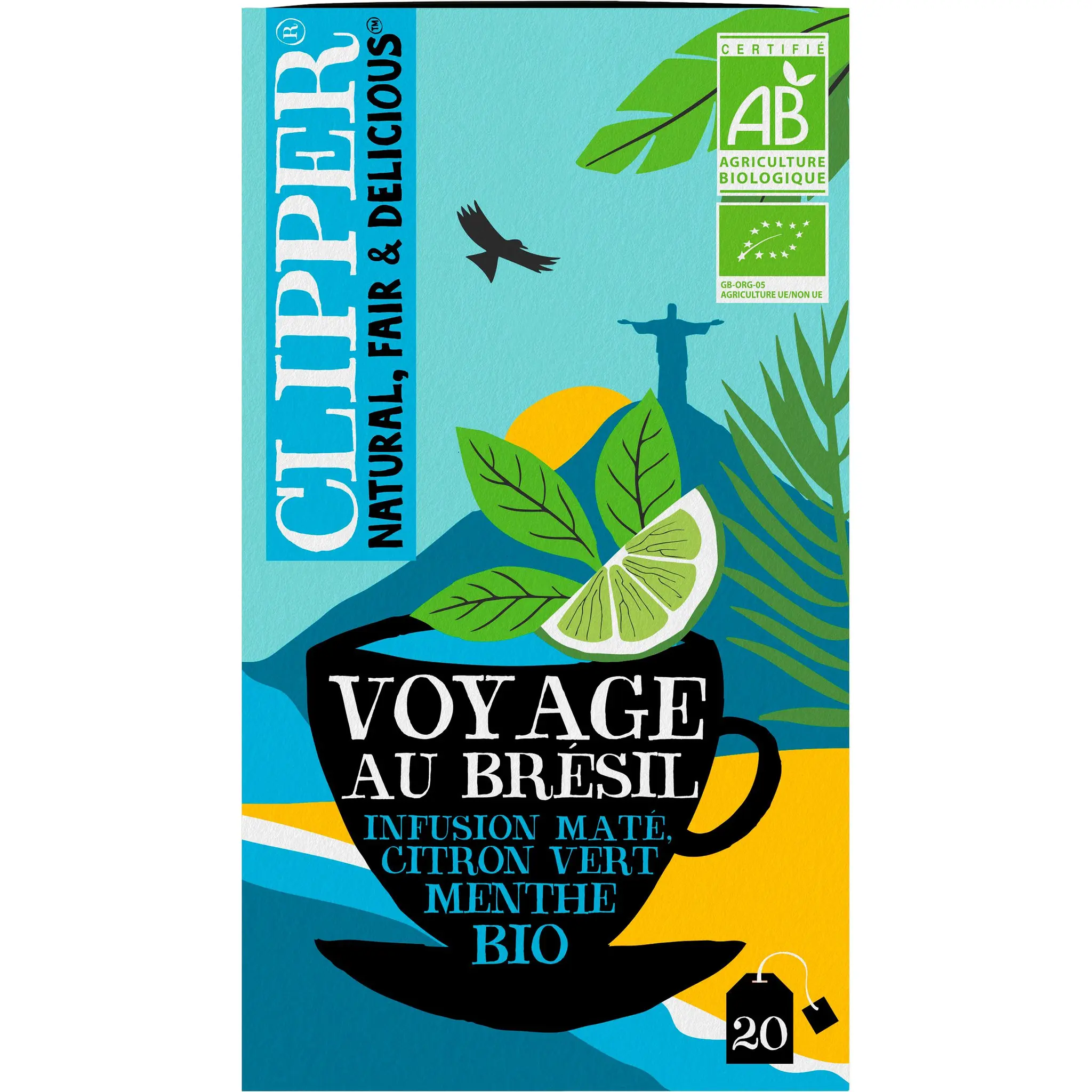 CLIPPER Infusion Voyage au Brésil au maté citron vert menthe bio