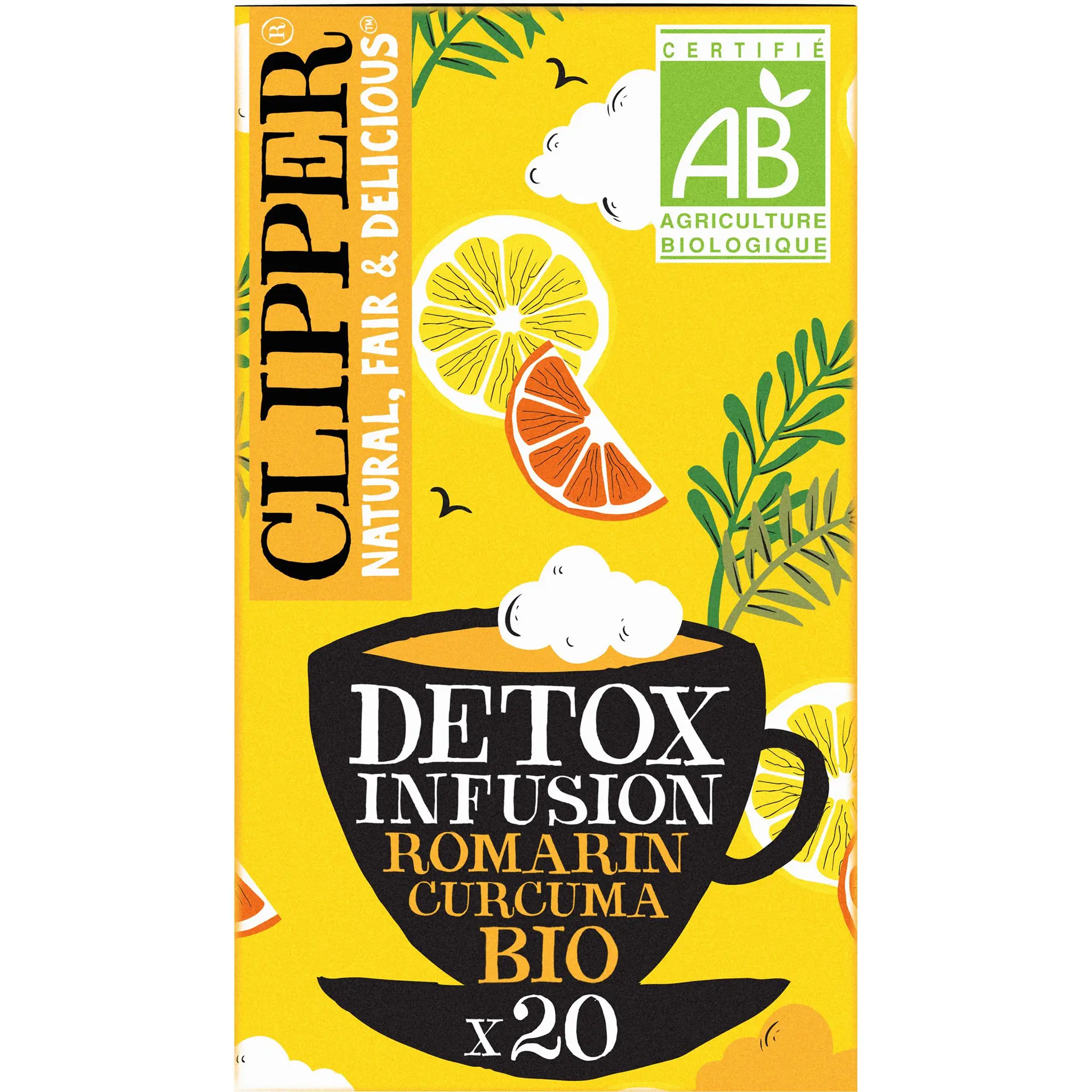 CLIPPER Infusion bio détox romarin curcuma