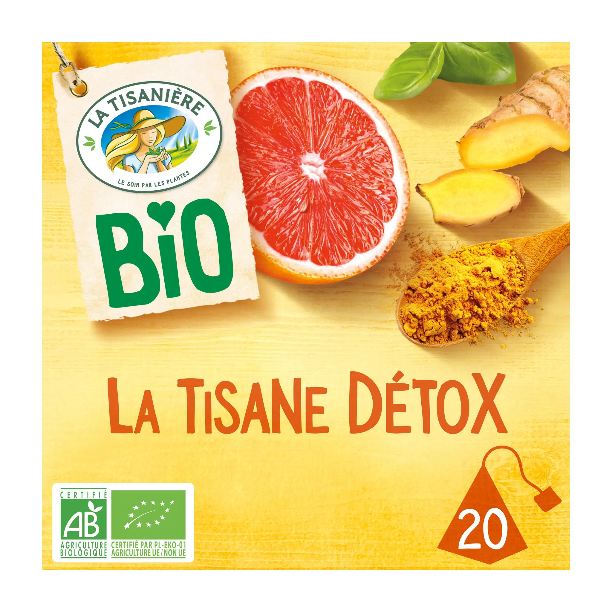 LA TISANIERE Infusion bio detox curcuma basilic et gingembre