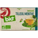 AUCHAN BIO Infusion tilleul menthe