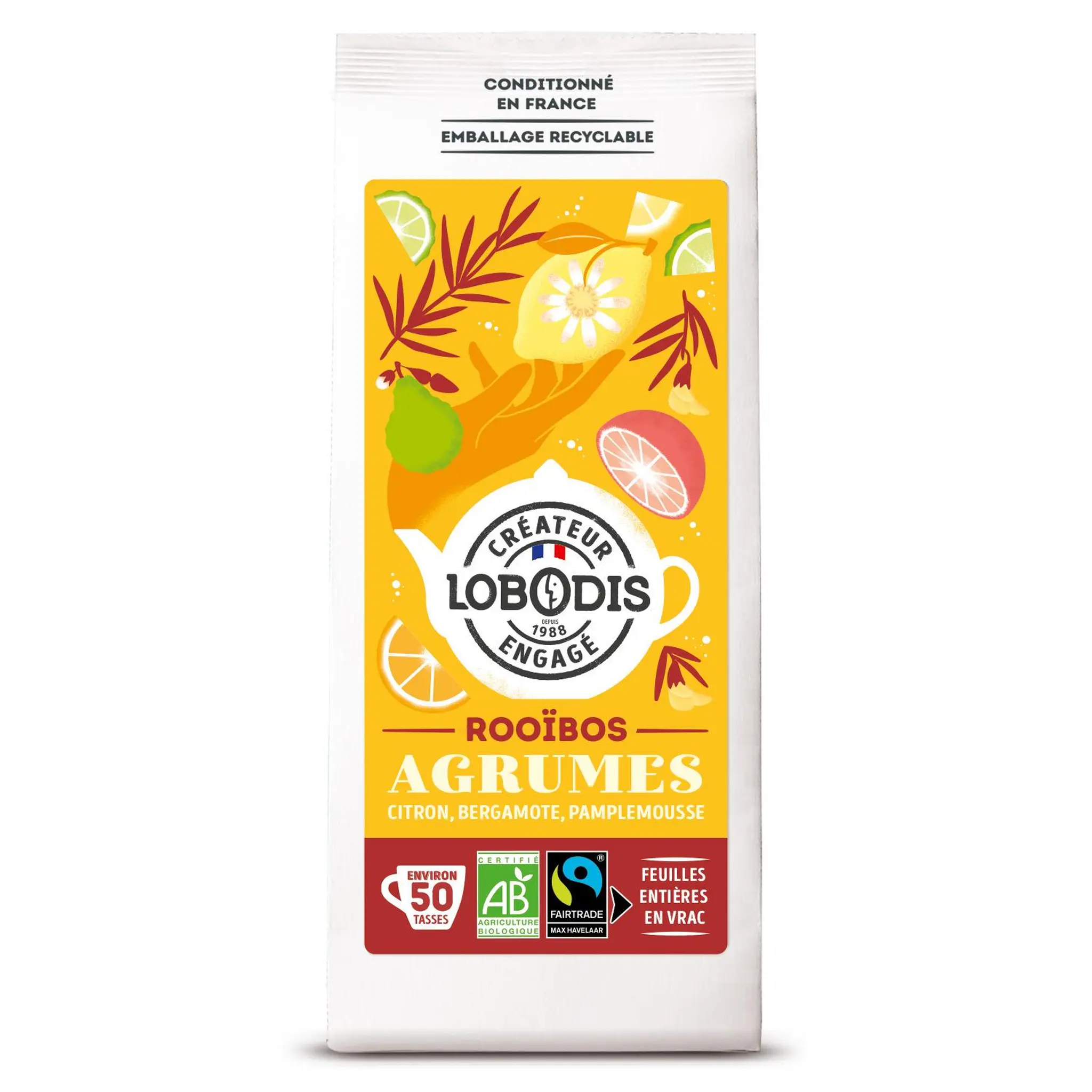 LOBODIS Infusion au rooibos et aux agrumes bio
