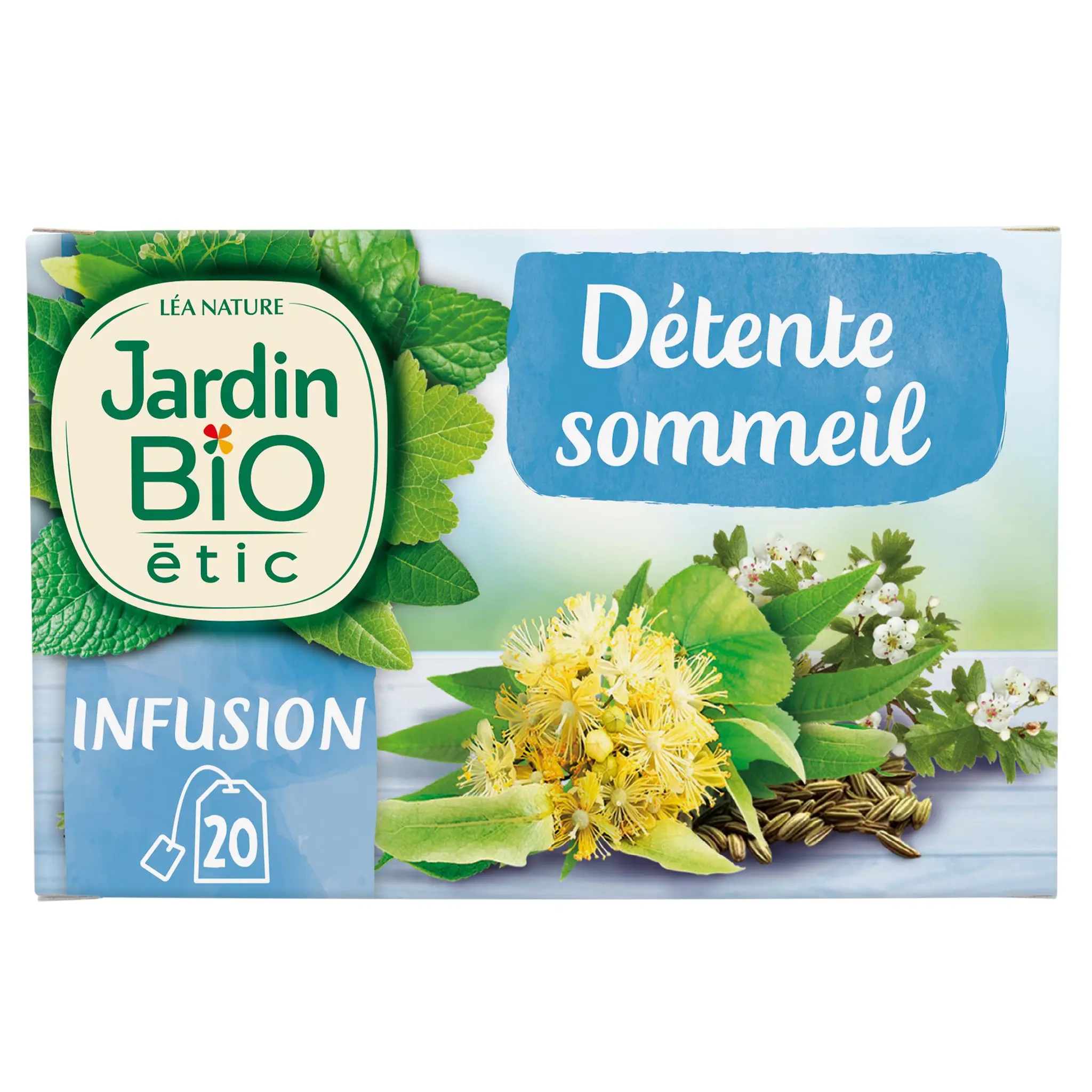 JARDIN BIO ETIC Infusion détente sommeil tilleul verveine et aubépine