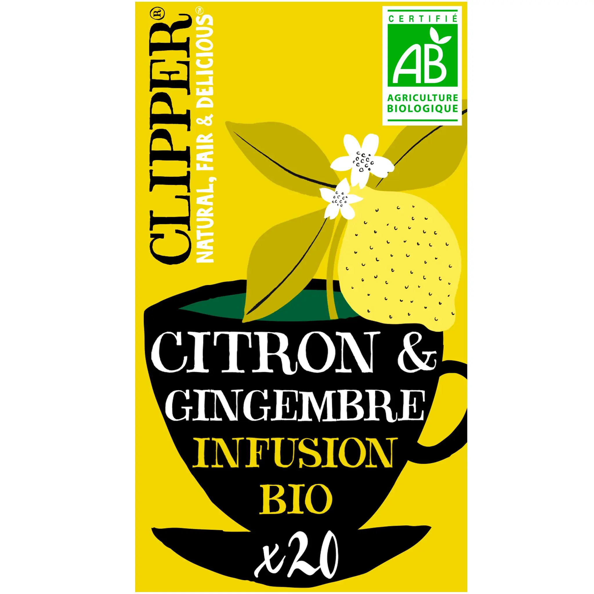 CLIPPER Infusion bio citron et gingembre