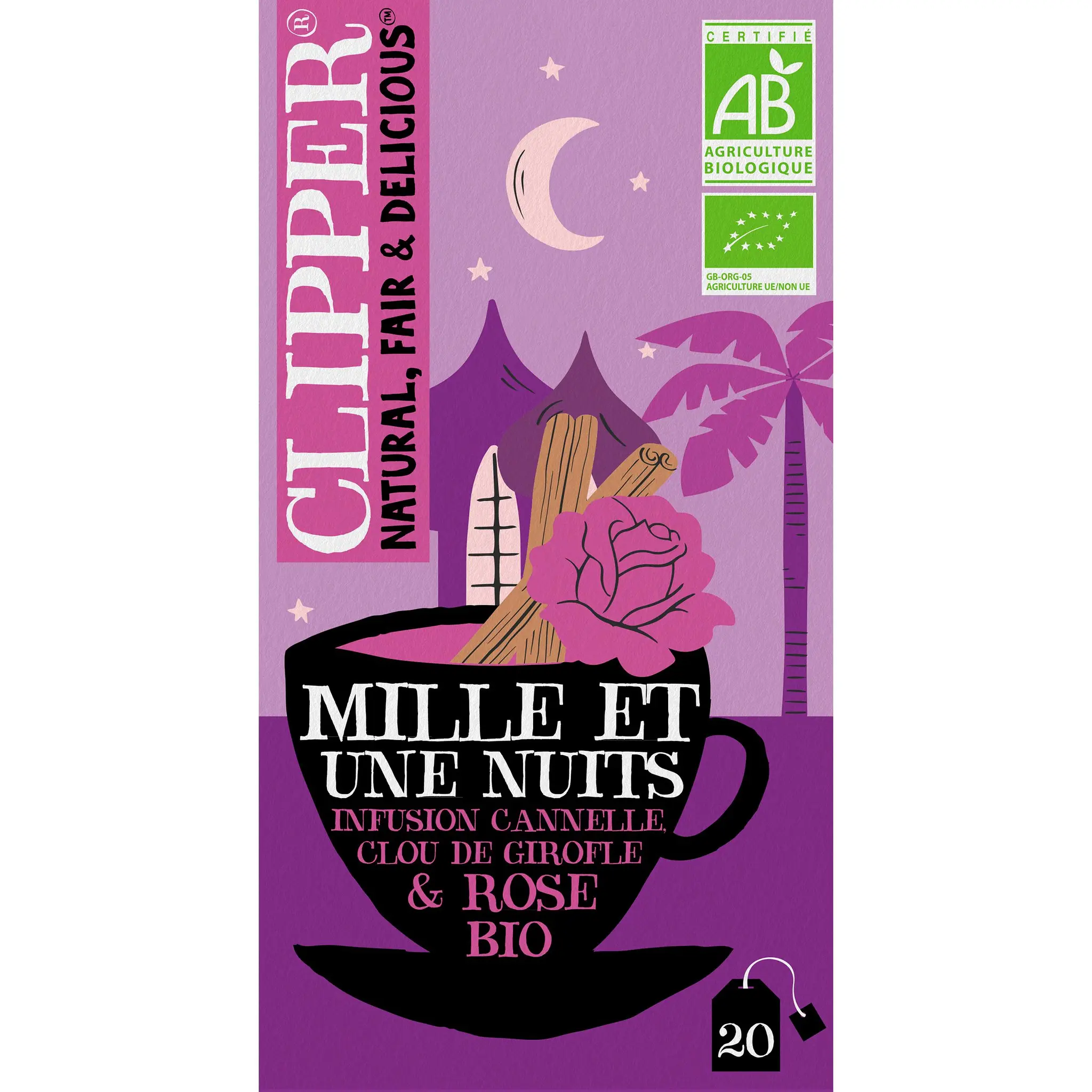 CLIPPER Infusion bio mille et une nuits cannelle clou de girofle et rose