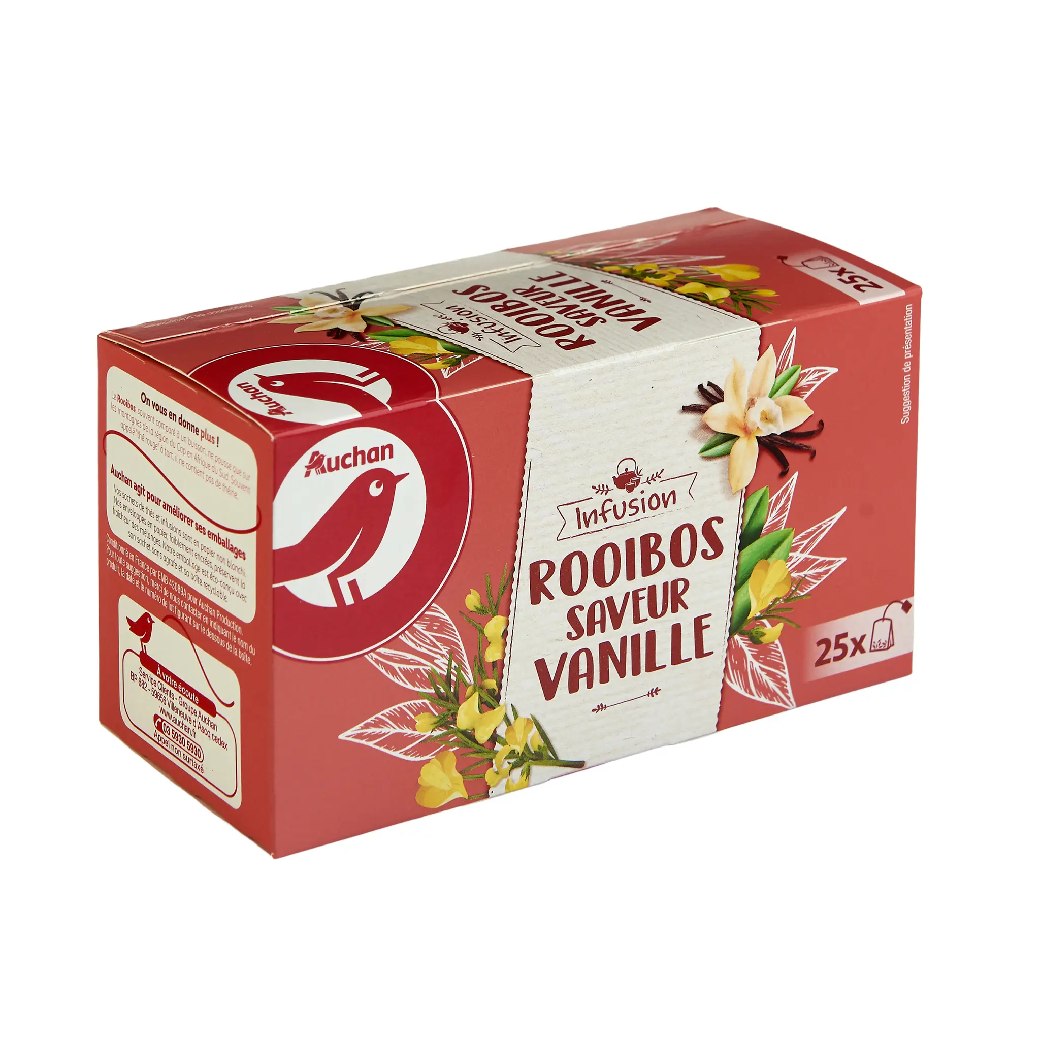 AUCHAN Infusion rooibos saveur vanille