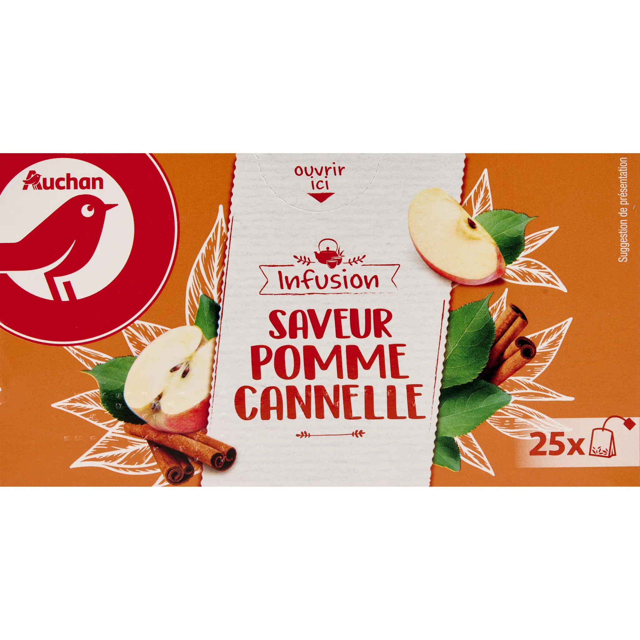 AUCHAN Infusion pomme cannelle