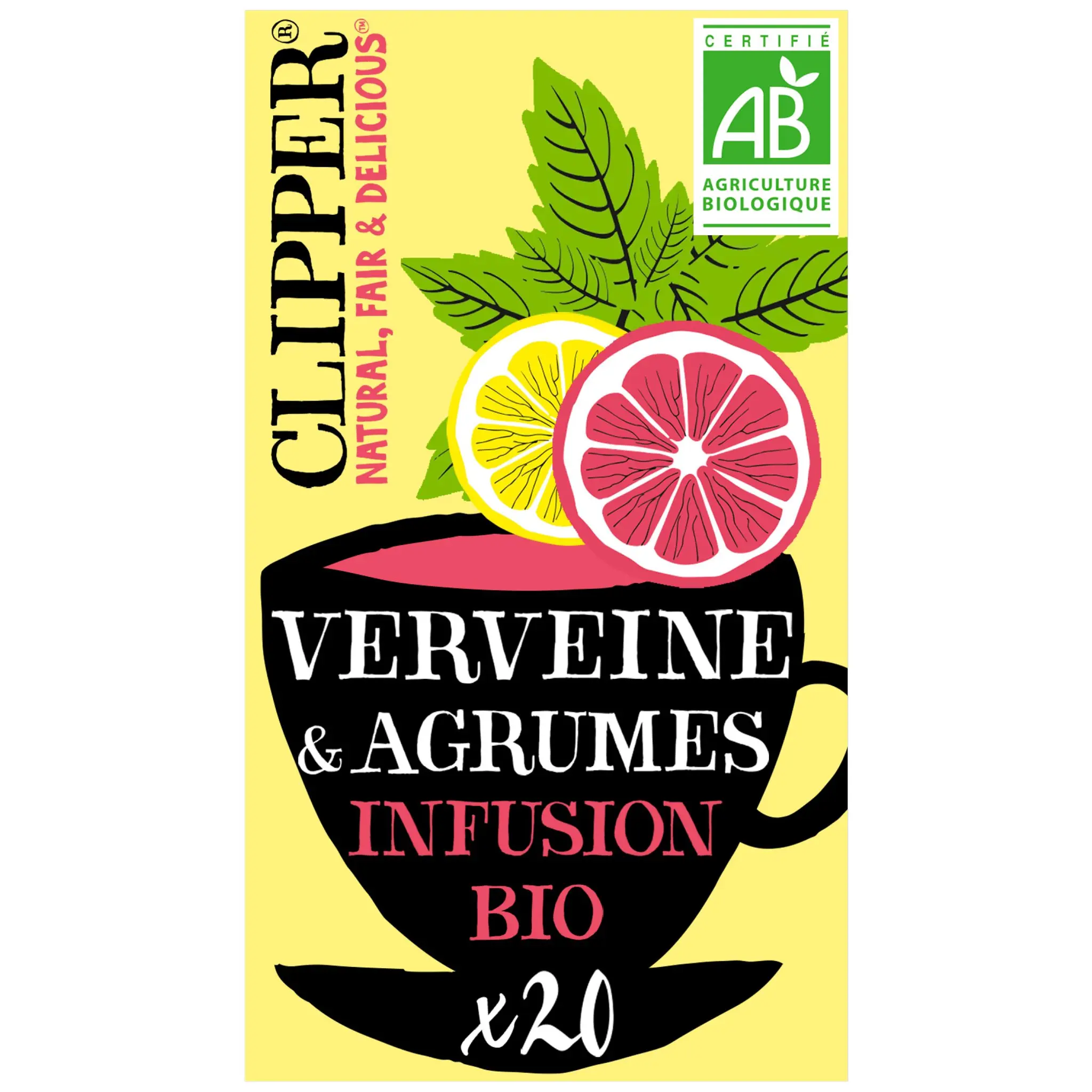 CLIPPER Infusion bio verveines et agrumes