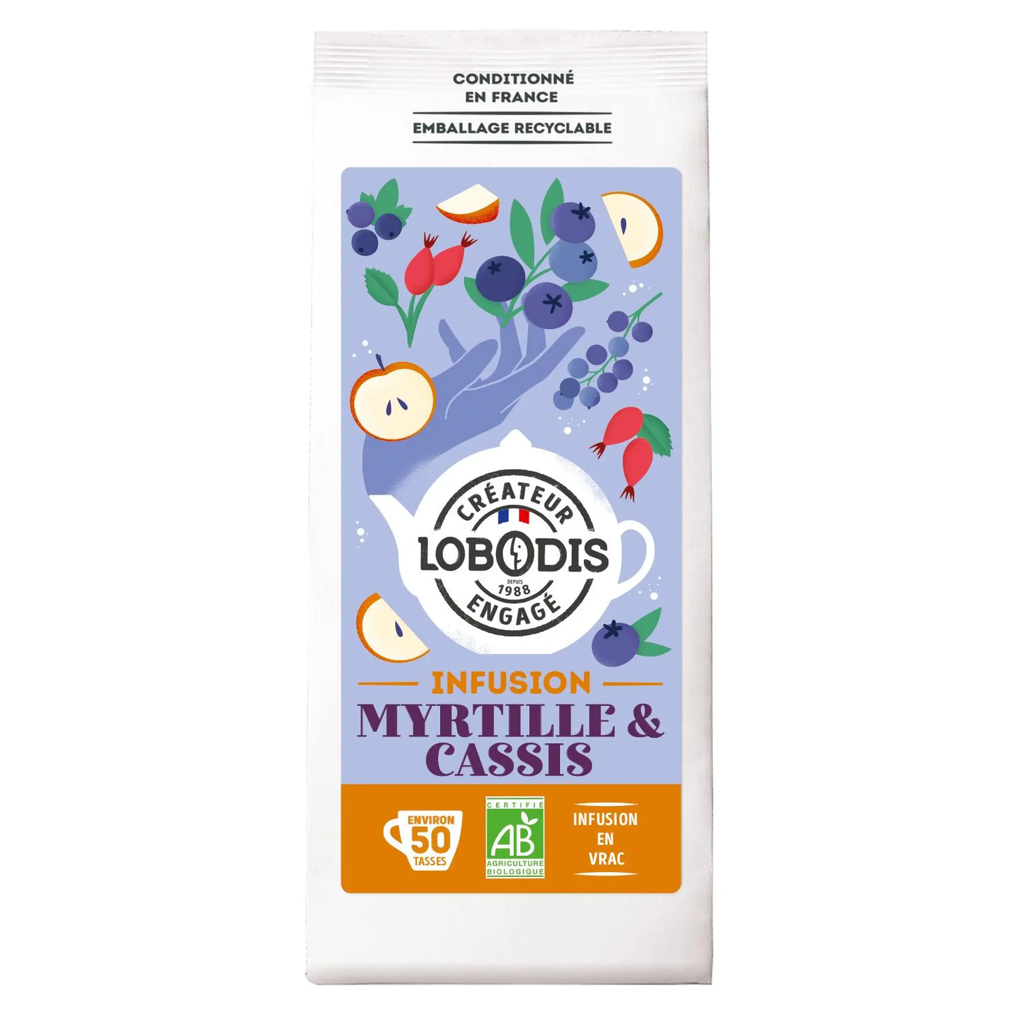 LOBODIS Infusion myrtille cassis bio